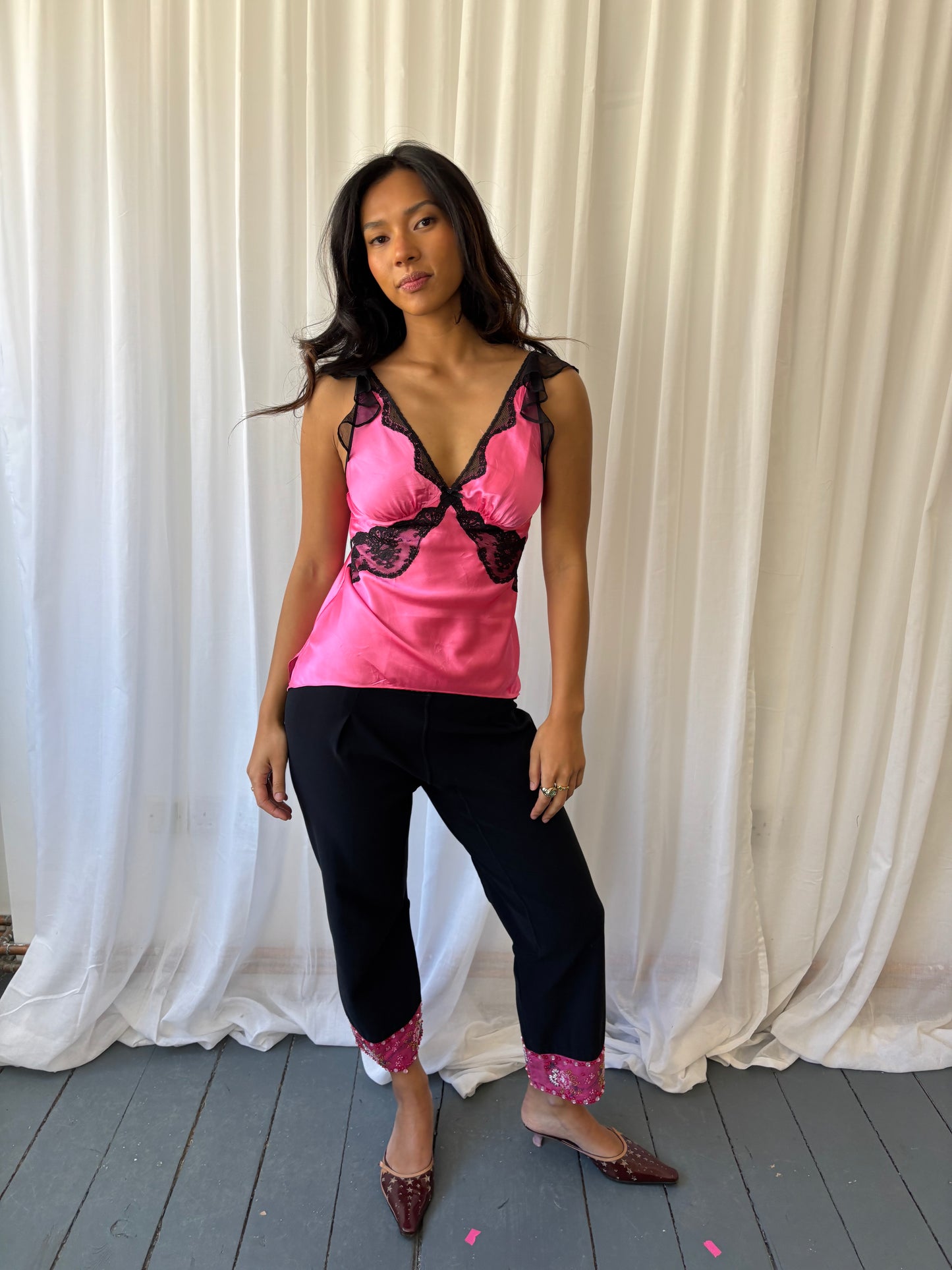 Betsey Johnson Pink Silk Cami