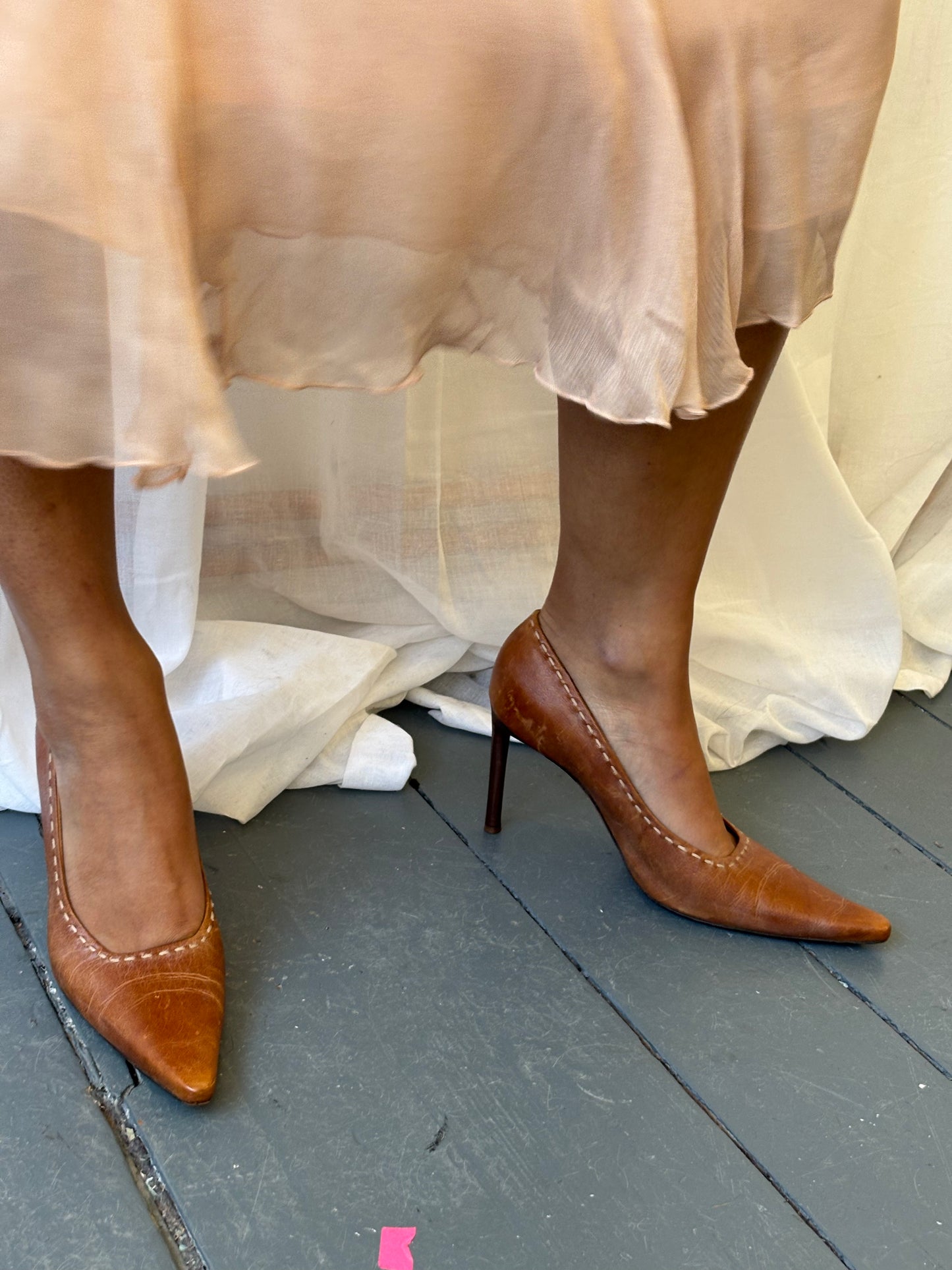 Céline Tan Pointed Heels