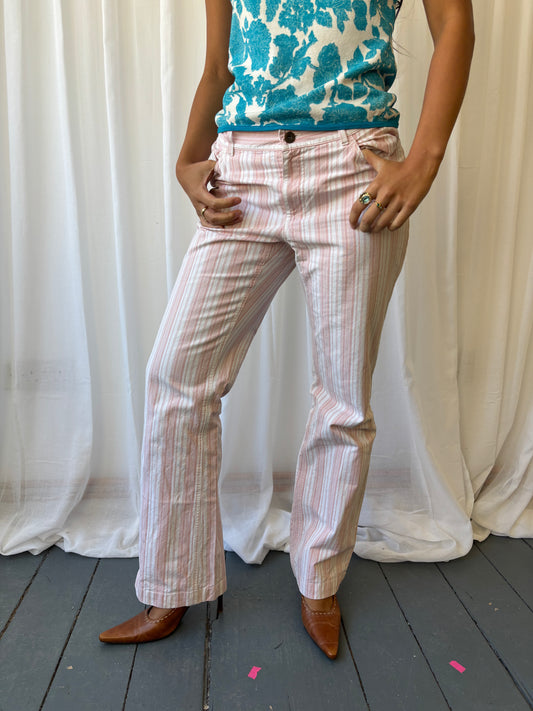Vintage Pink Stripe Trousers