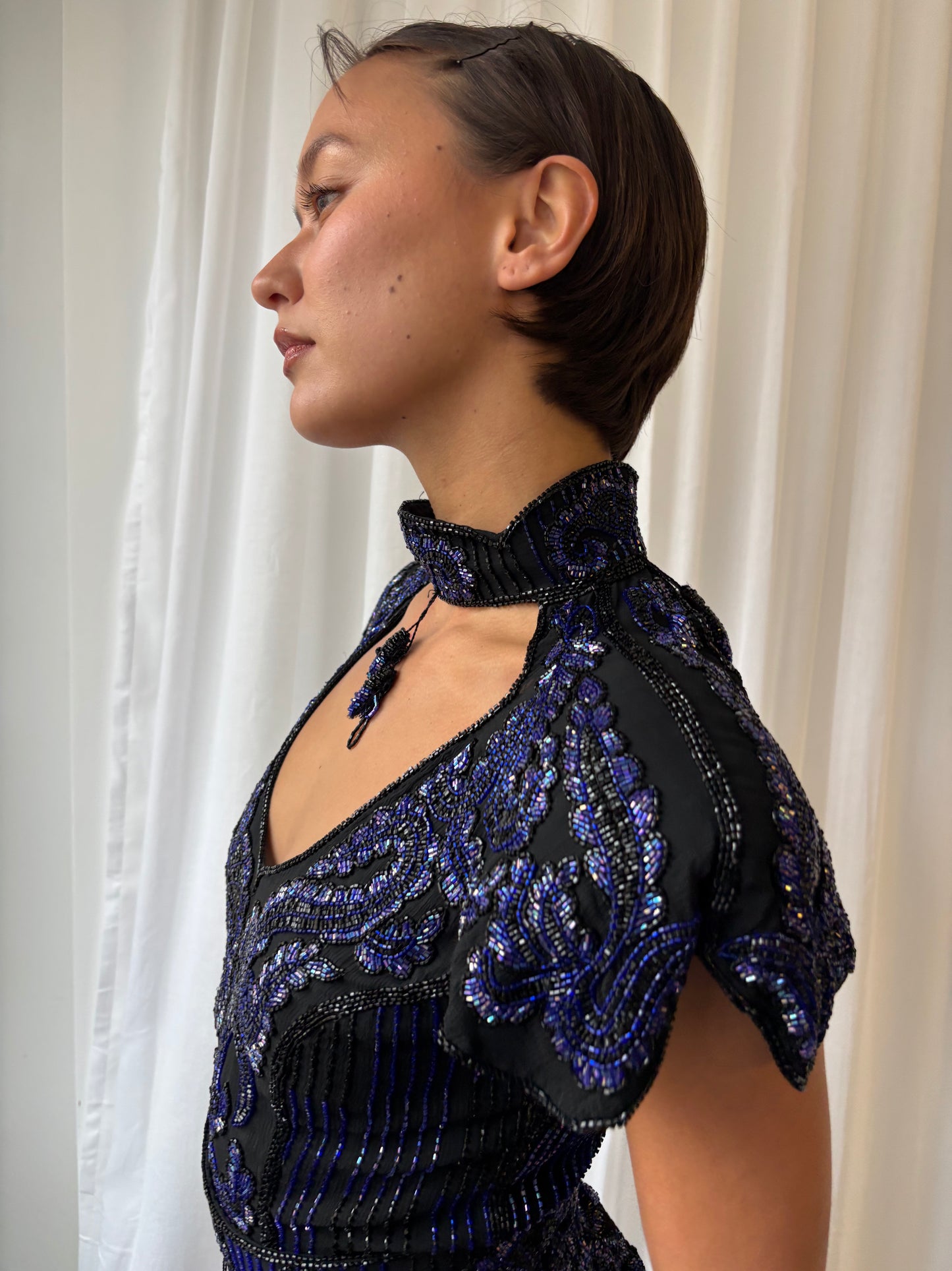 Eavis & Brown 1980s Beaded Showgirl Top