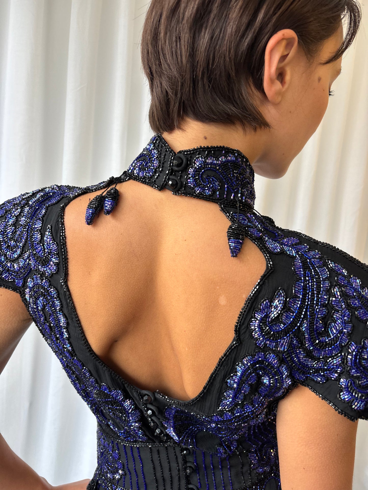 Eavis & Brown 1980s Beaded Showgirl Top