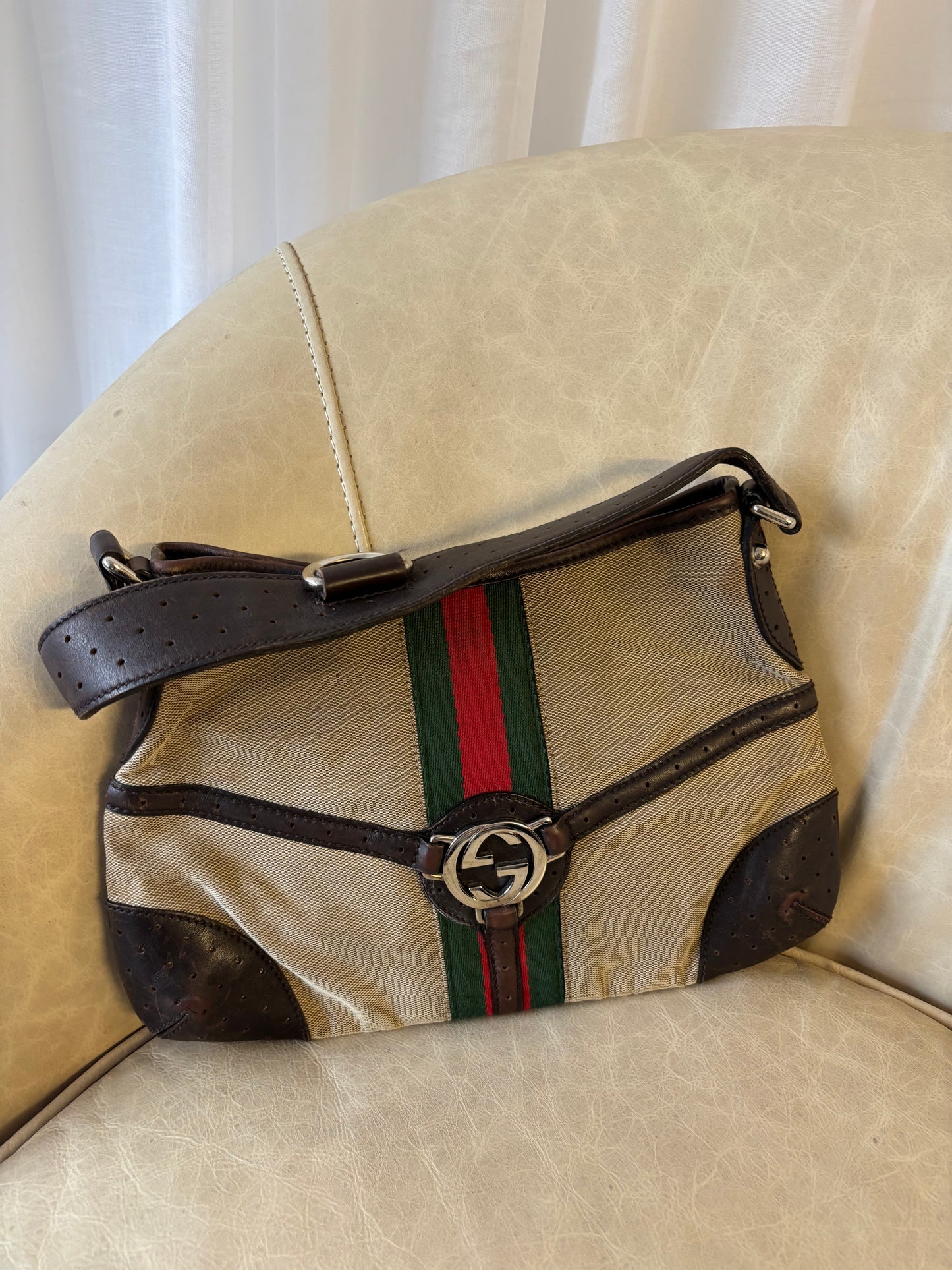 Gucci Brown Canvas Bag
