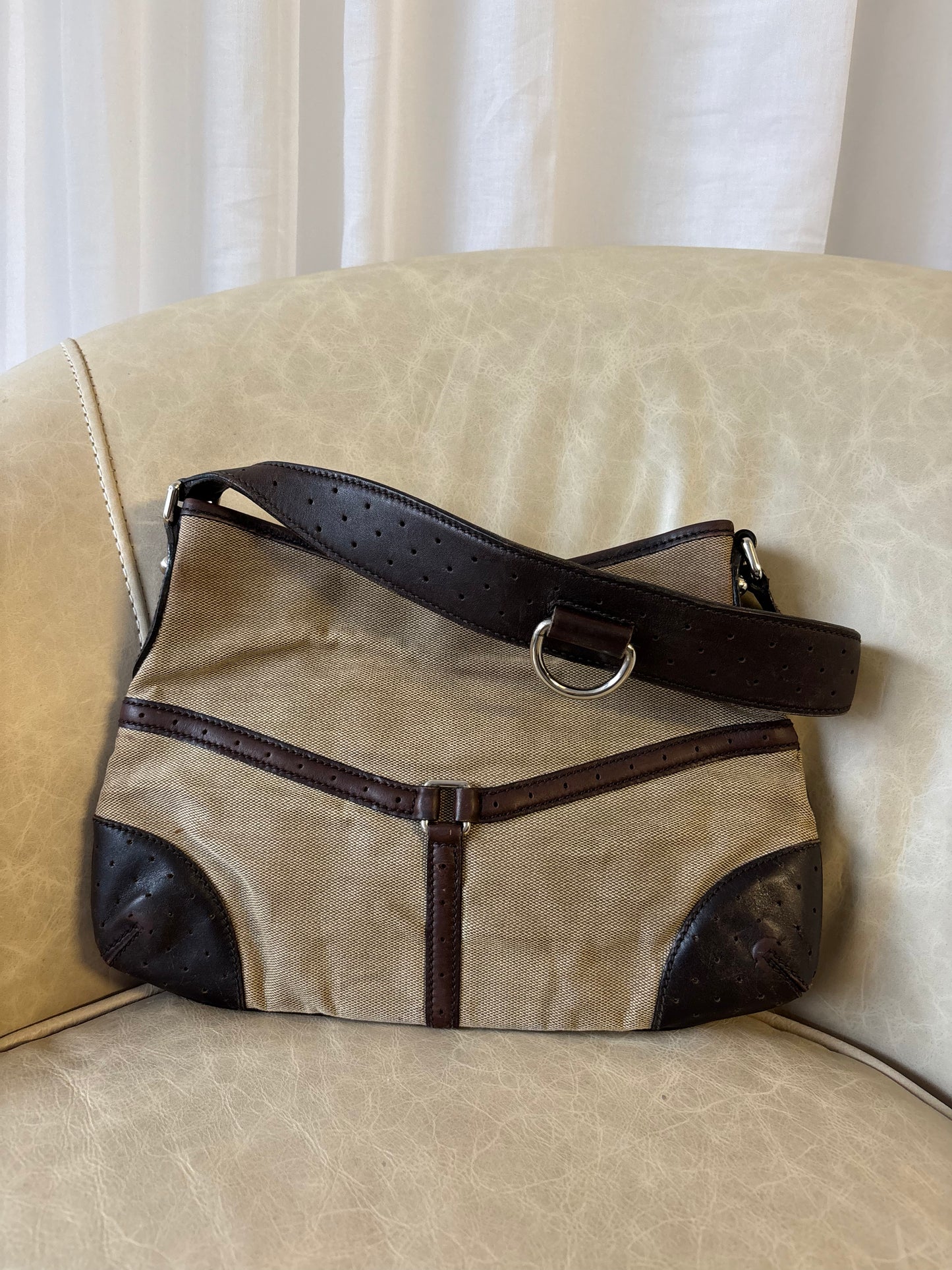 Gucci Brown Canvas Bag