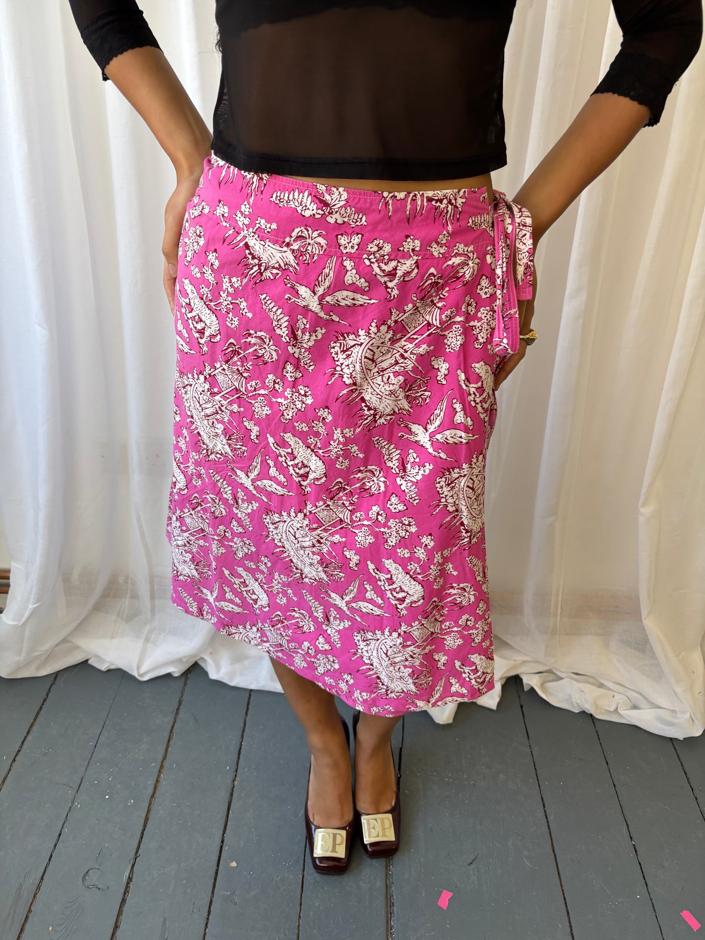 Cacharel Pink Printed Skirt