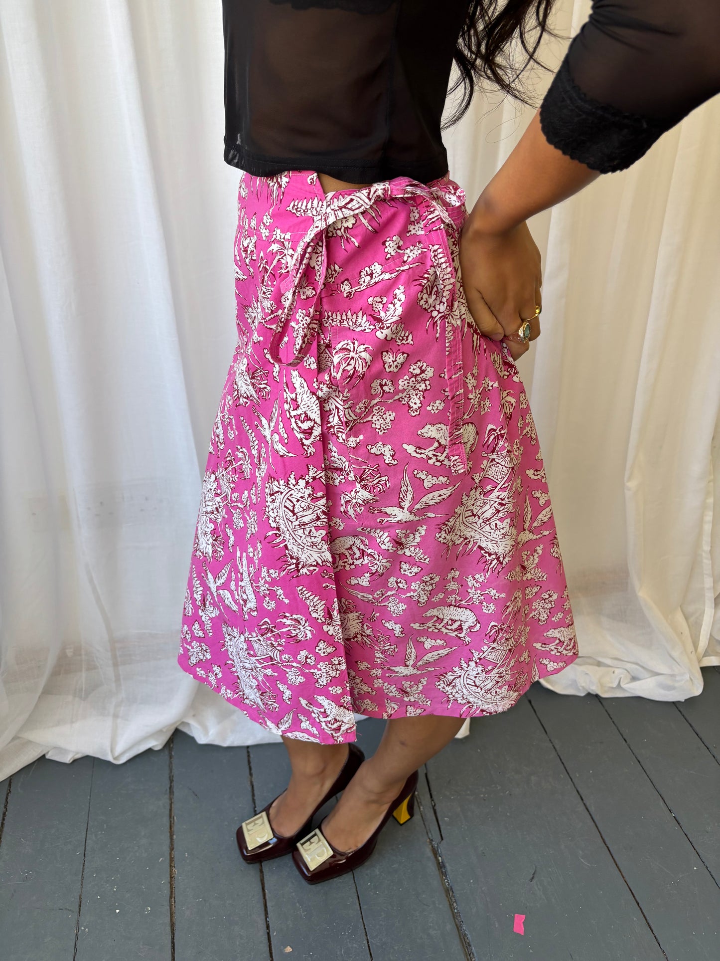 Cacharel Pink Printed Skirt