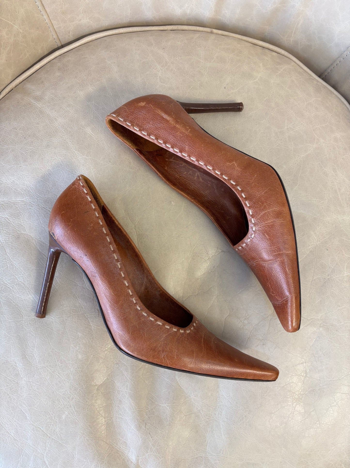Céline Tan Pointed Heels