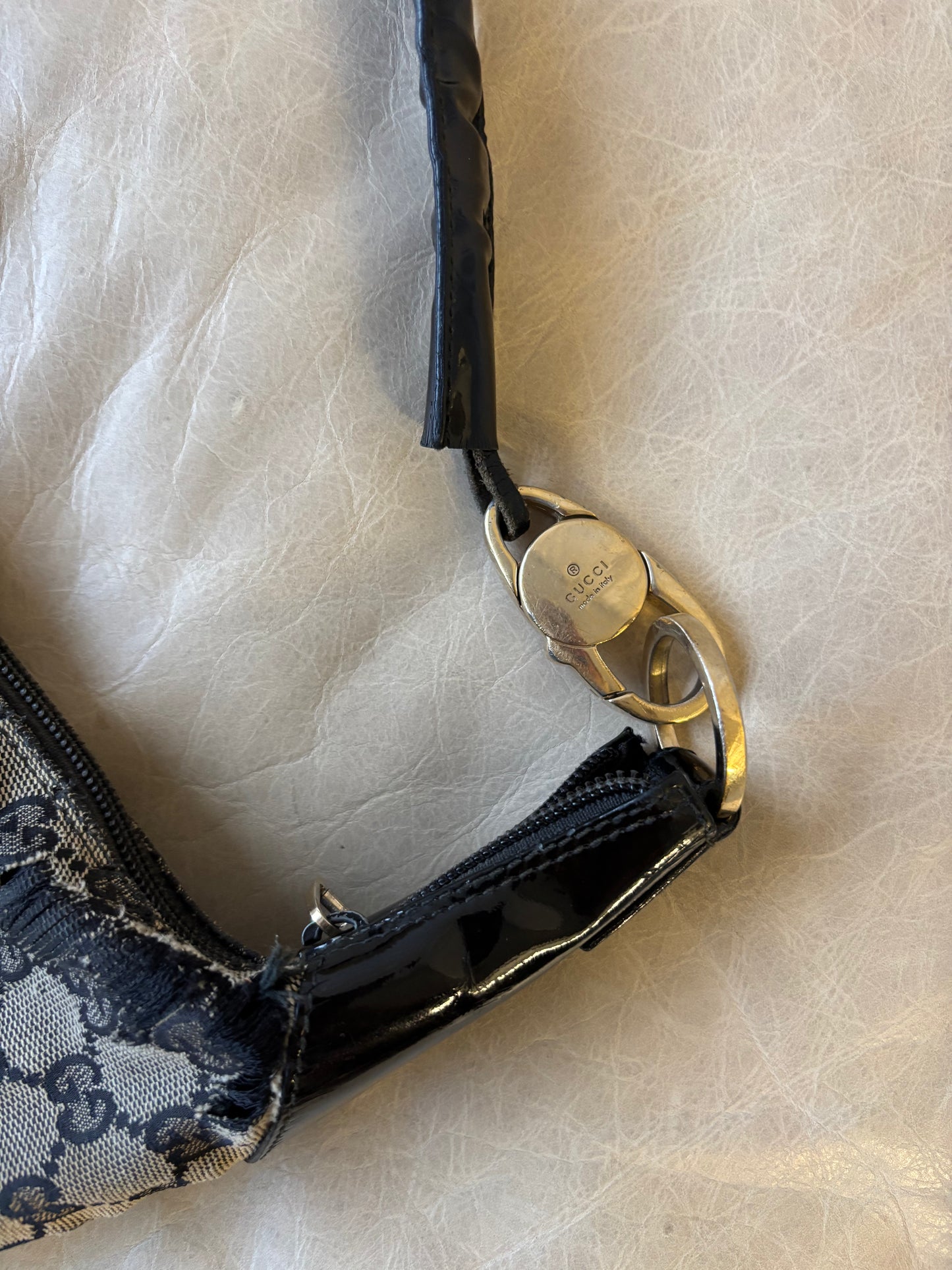 Gucci Black Monogram Handbag