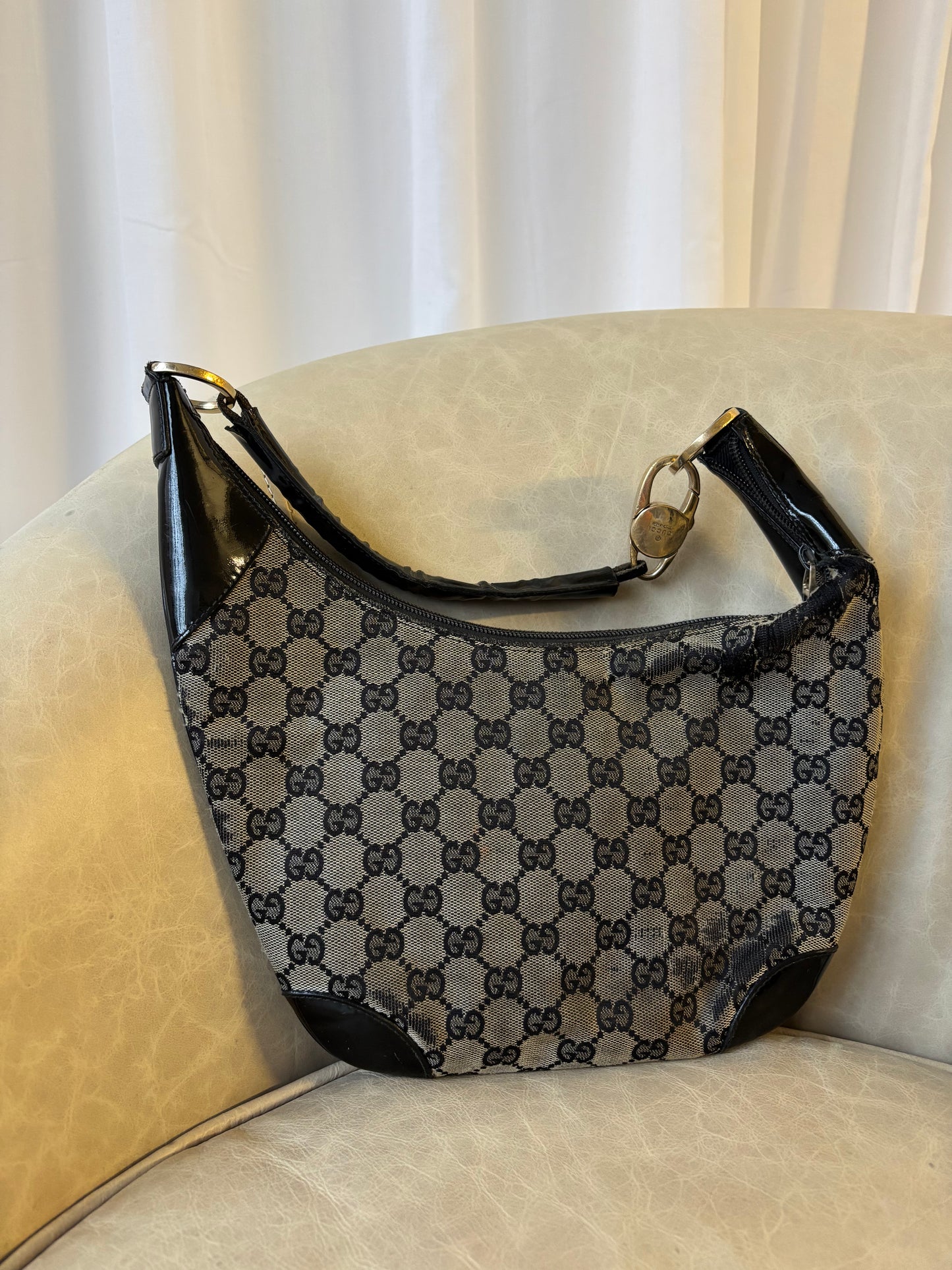Gucci Black Monogram Handbag