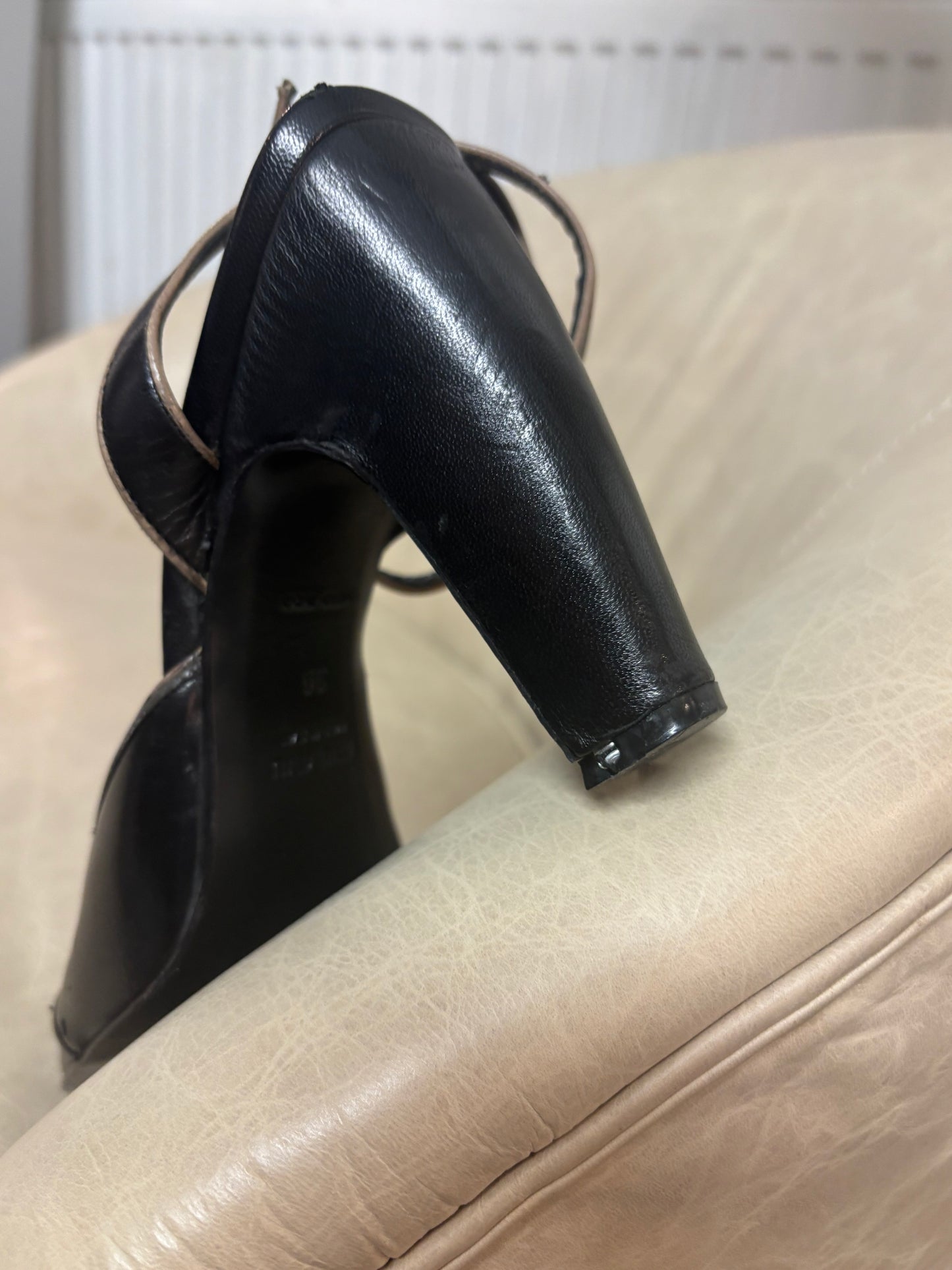 Miu Miu Black Leather Heels