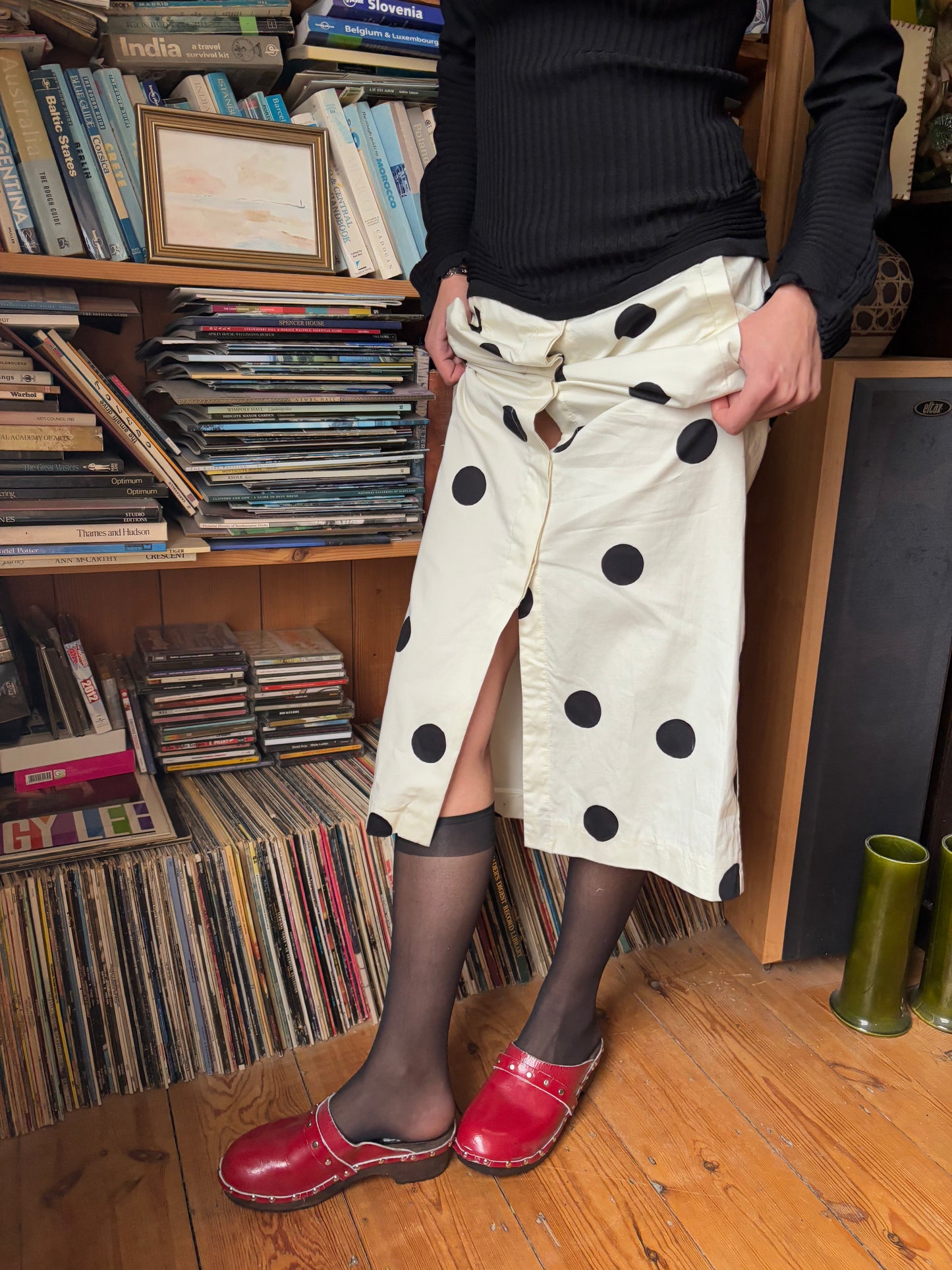 Paul Smith White Polka Dot Skirt