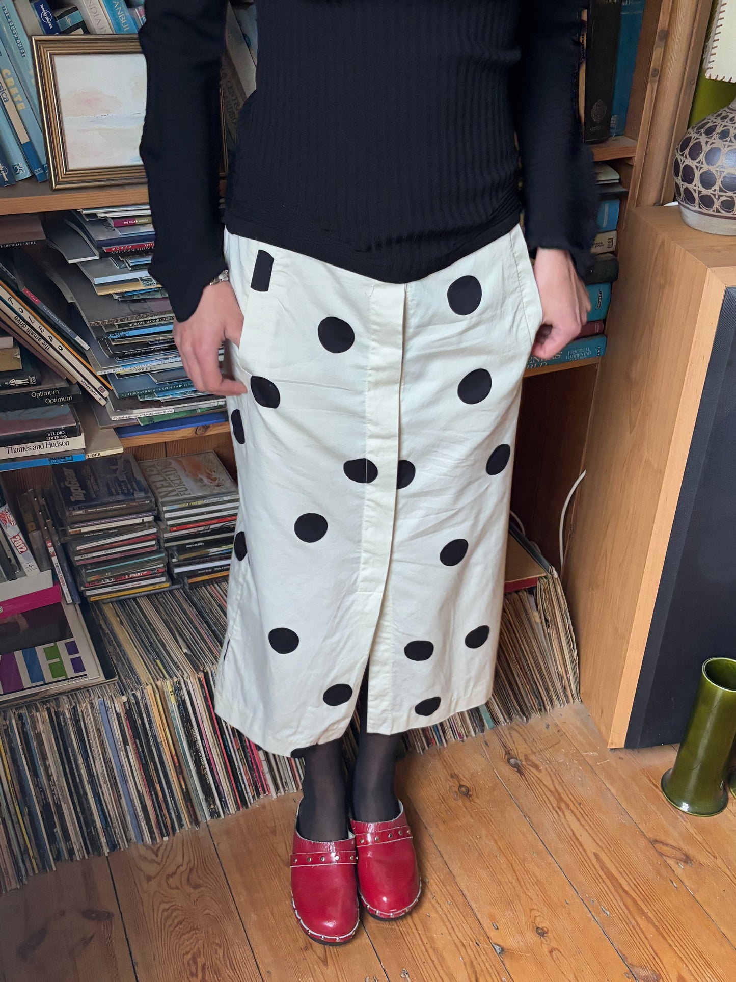 Paul Smith White Polka Dot Skirt