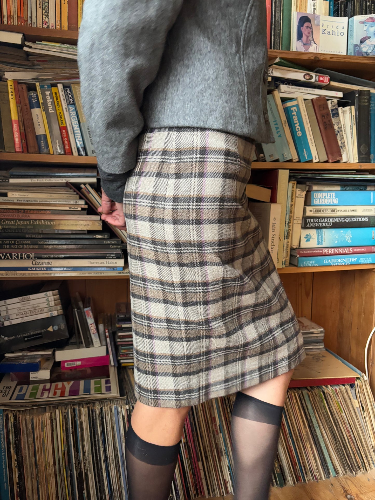 Moschino Grey Check Skirt