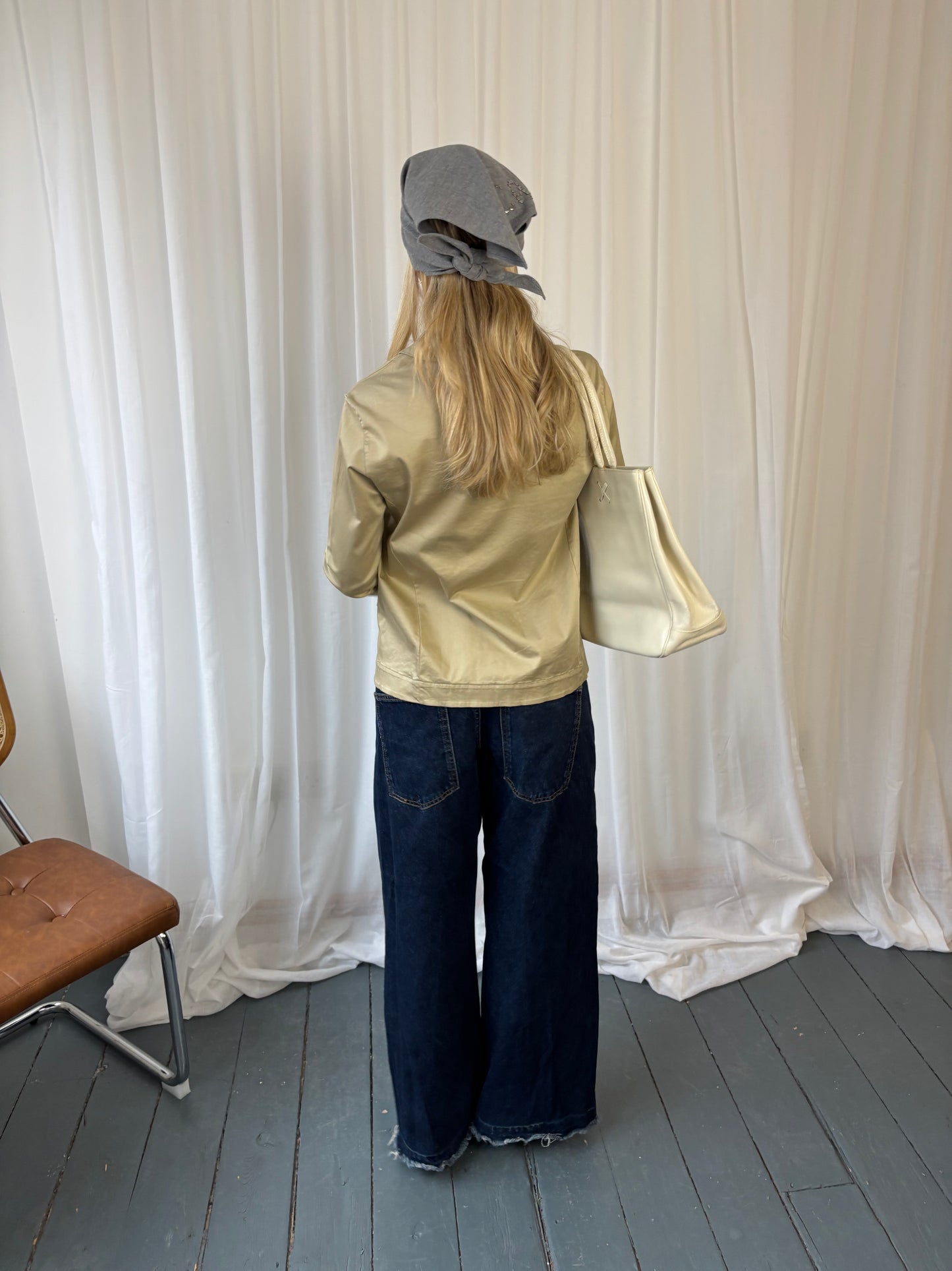 Vintage Beige Shirt Jacket