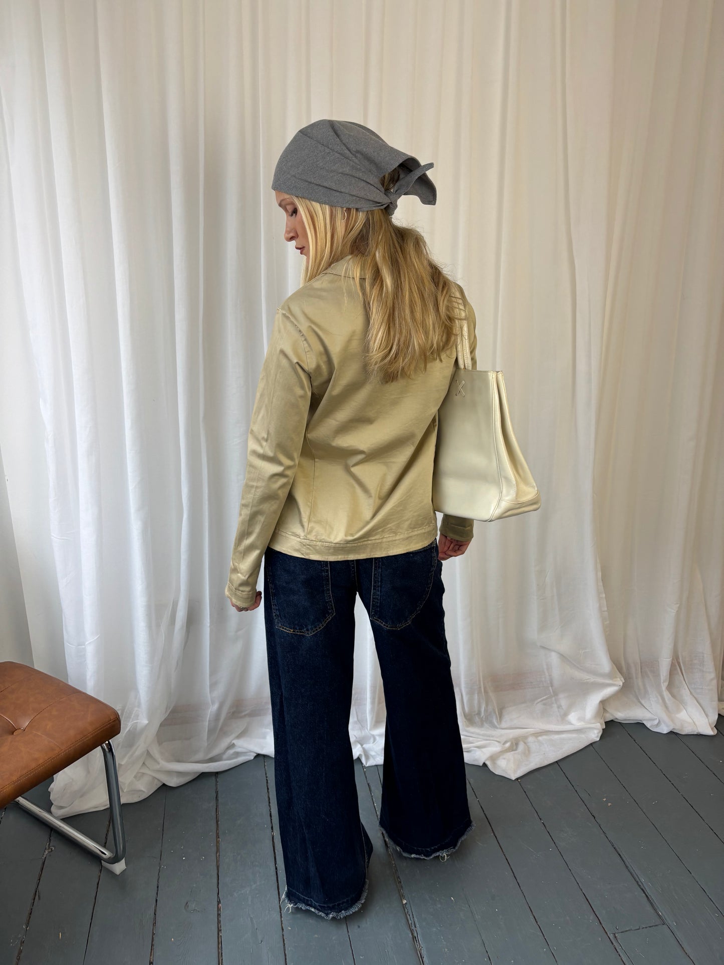 Vintage Beige Shirt Jacket
