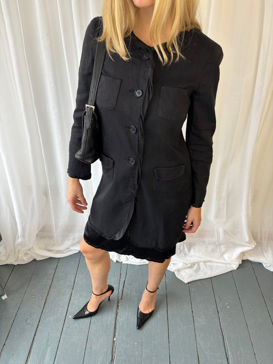 DKNY Black Linen Jacket