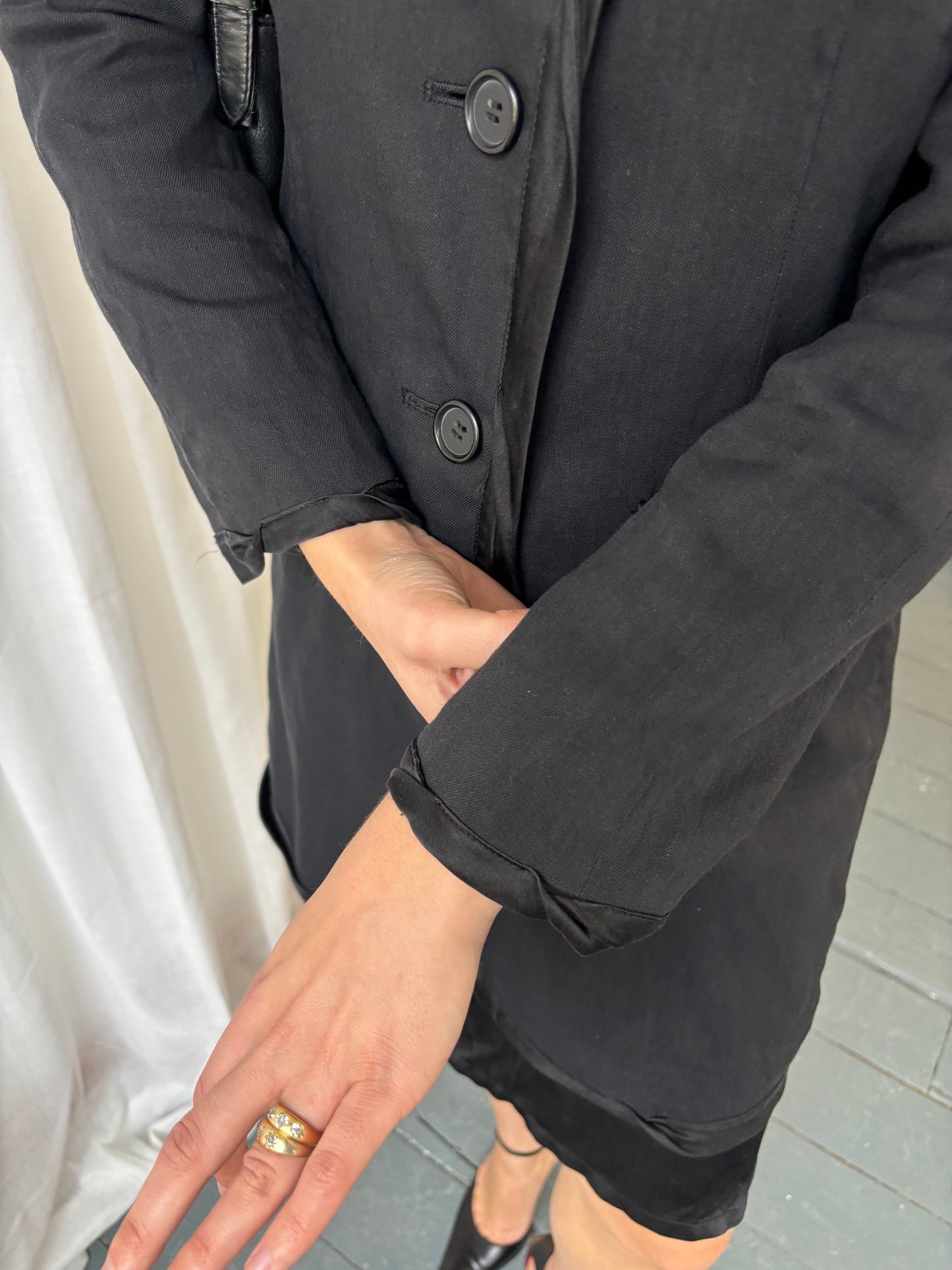 DKNY Black Linen Jacket