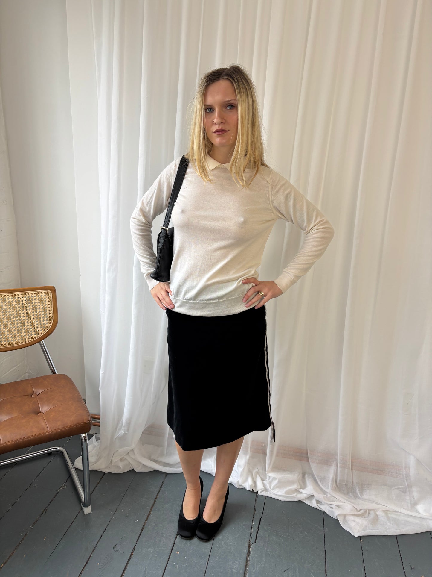 Sonia Rykiel Black Velvet Skirt