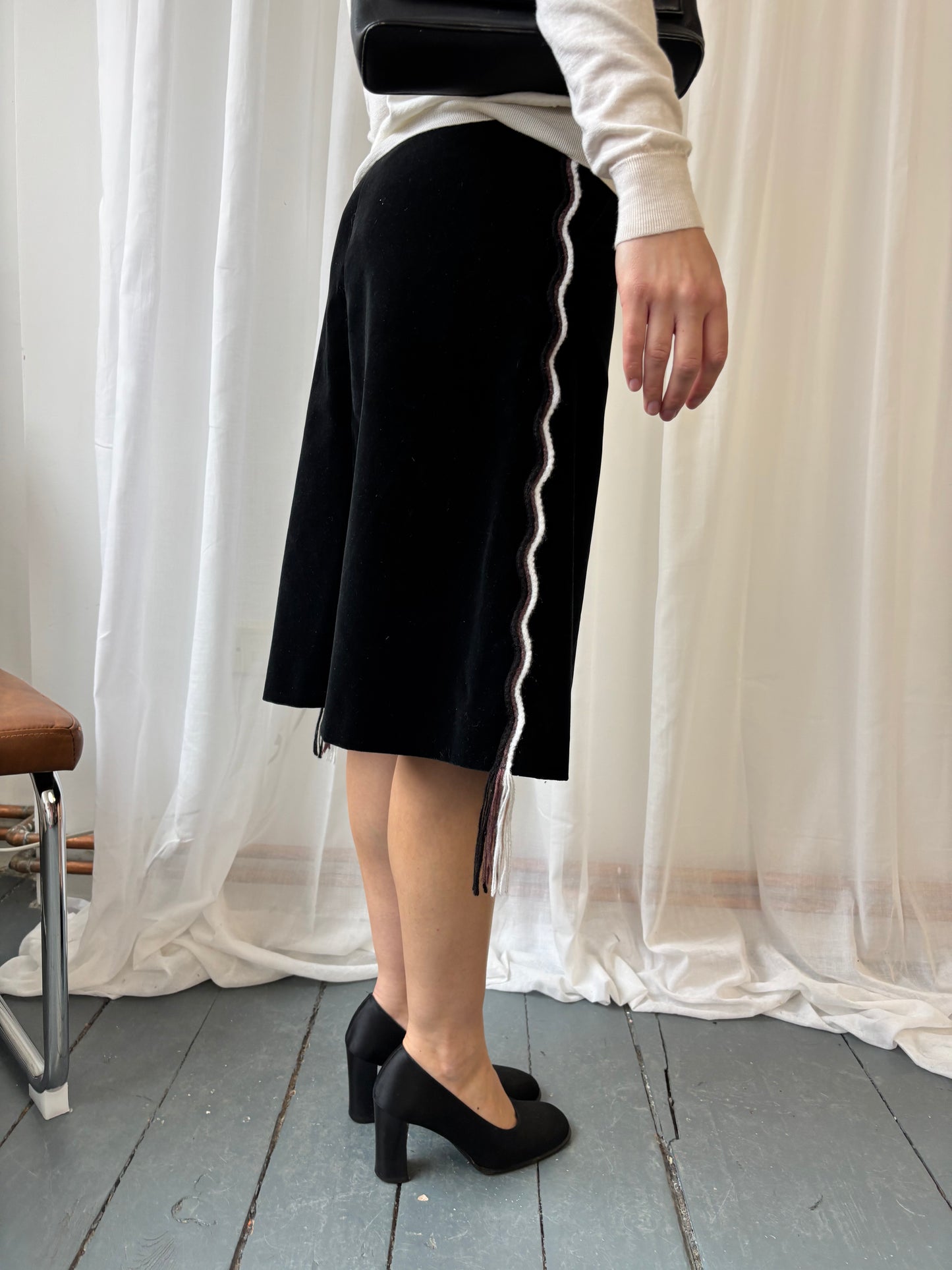 Sonia Rykiel Black Velvet Skirt