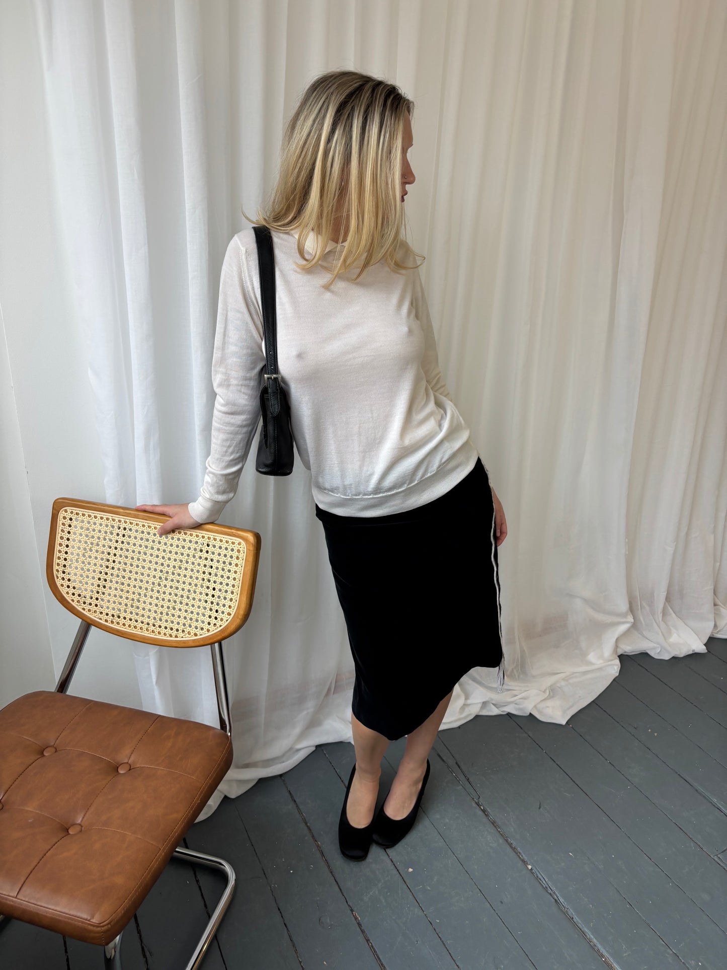 Sonia Rykiel Black Velvet Skirt