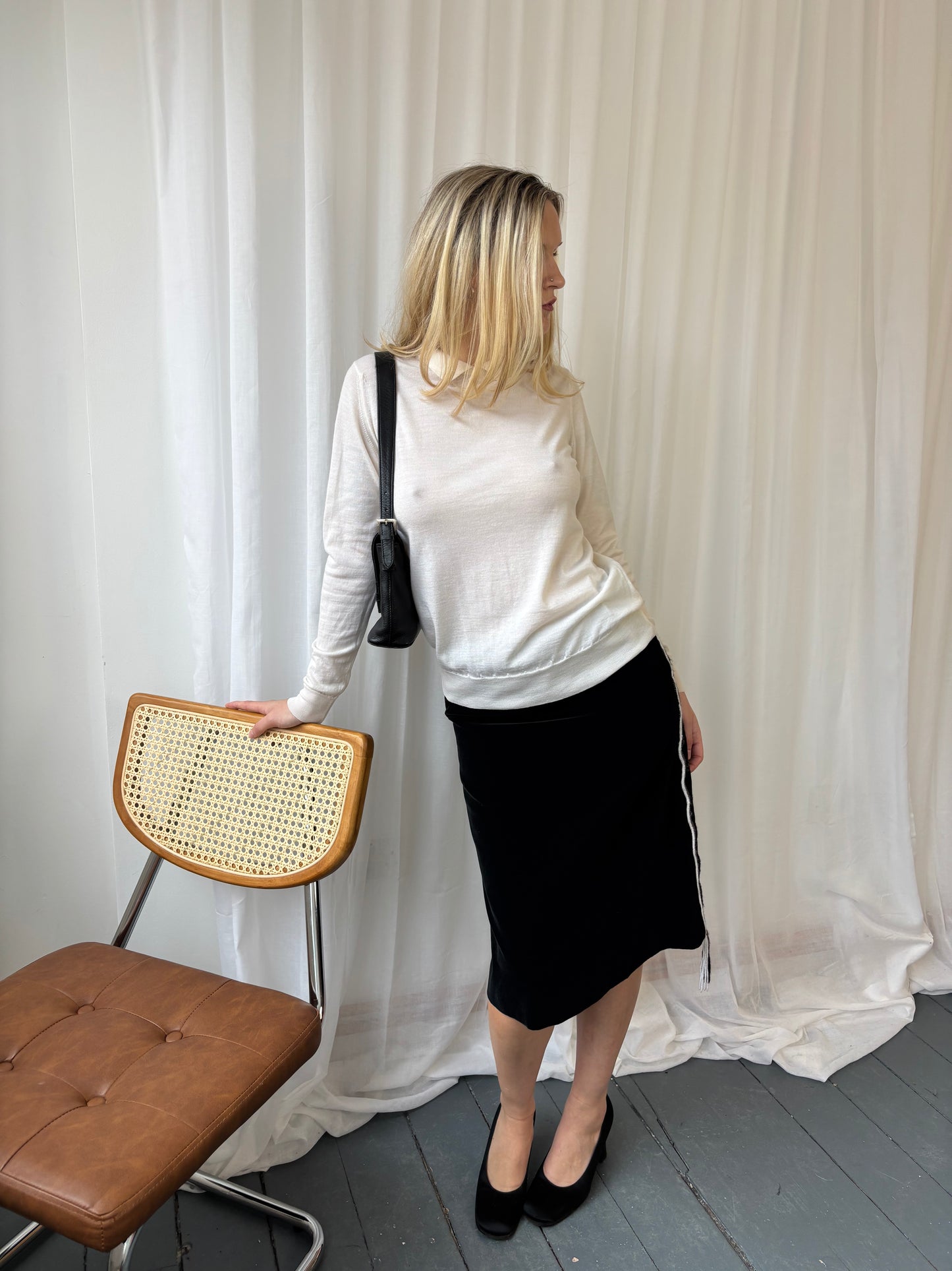 Sonia Rykiel Black Velvet Skirt