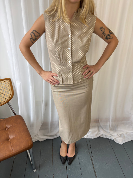 Vintage Polka Dot Beige Set