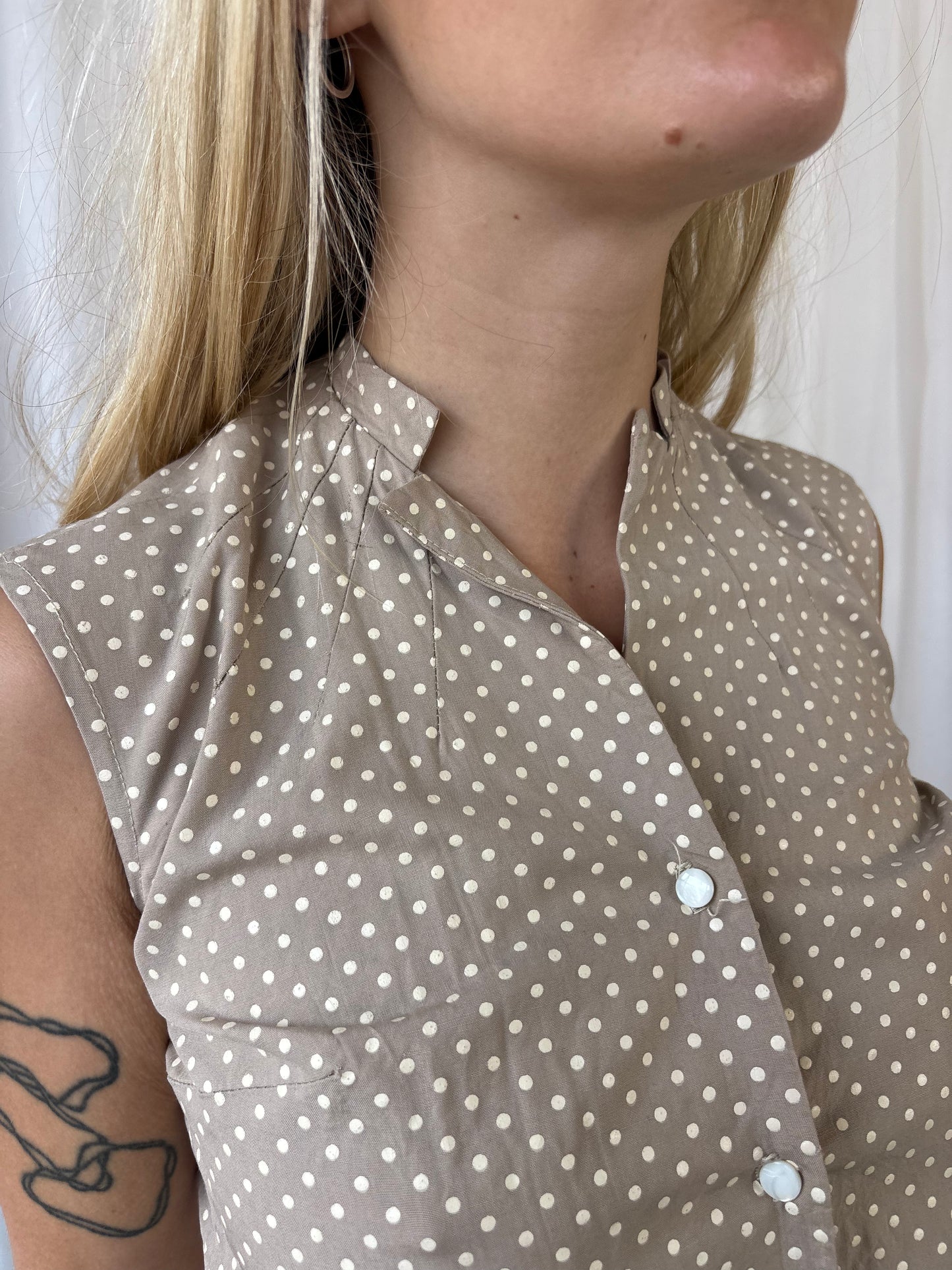 Vintage Polka Dot Beige Set