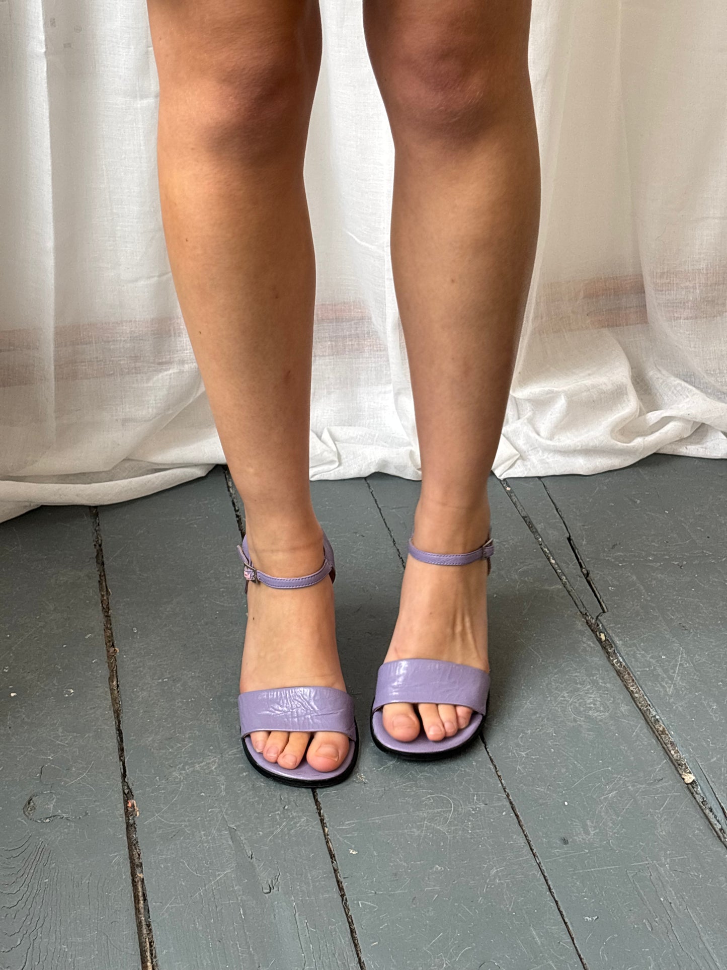 Oasis Lilac Leather Wedges