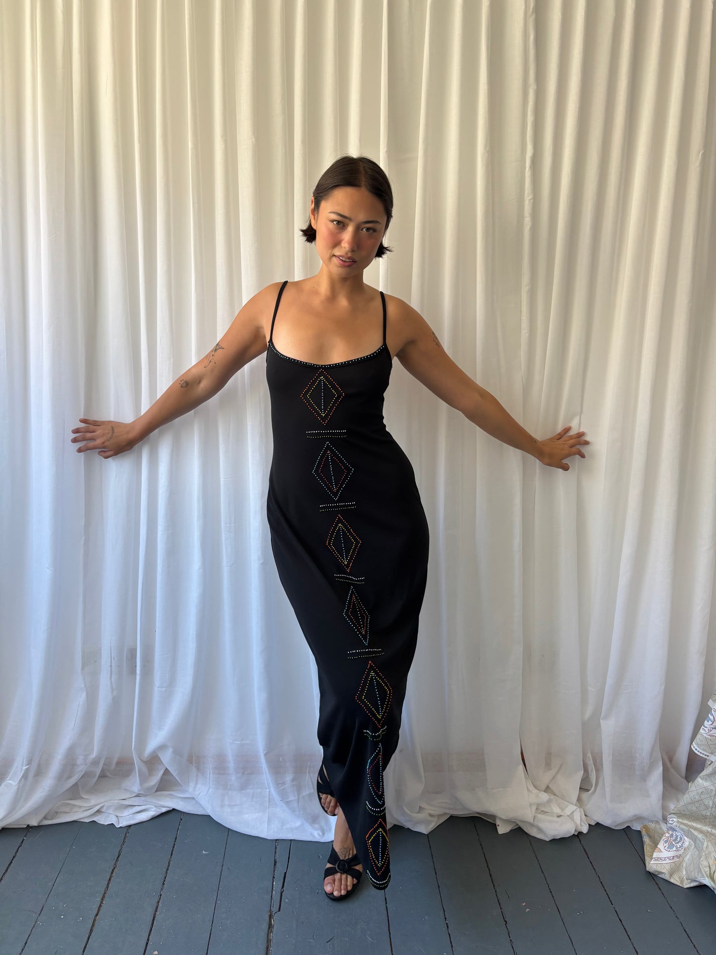 Karen Millen Black Beaded Dress