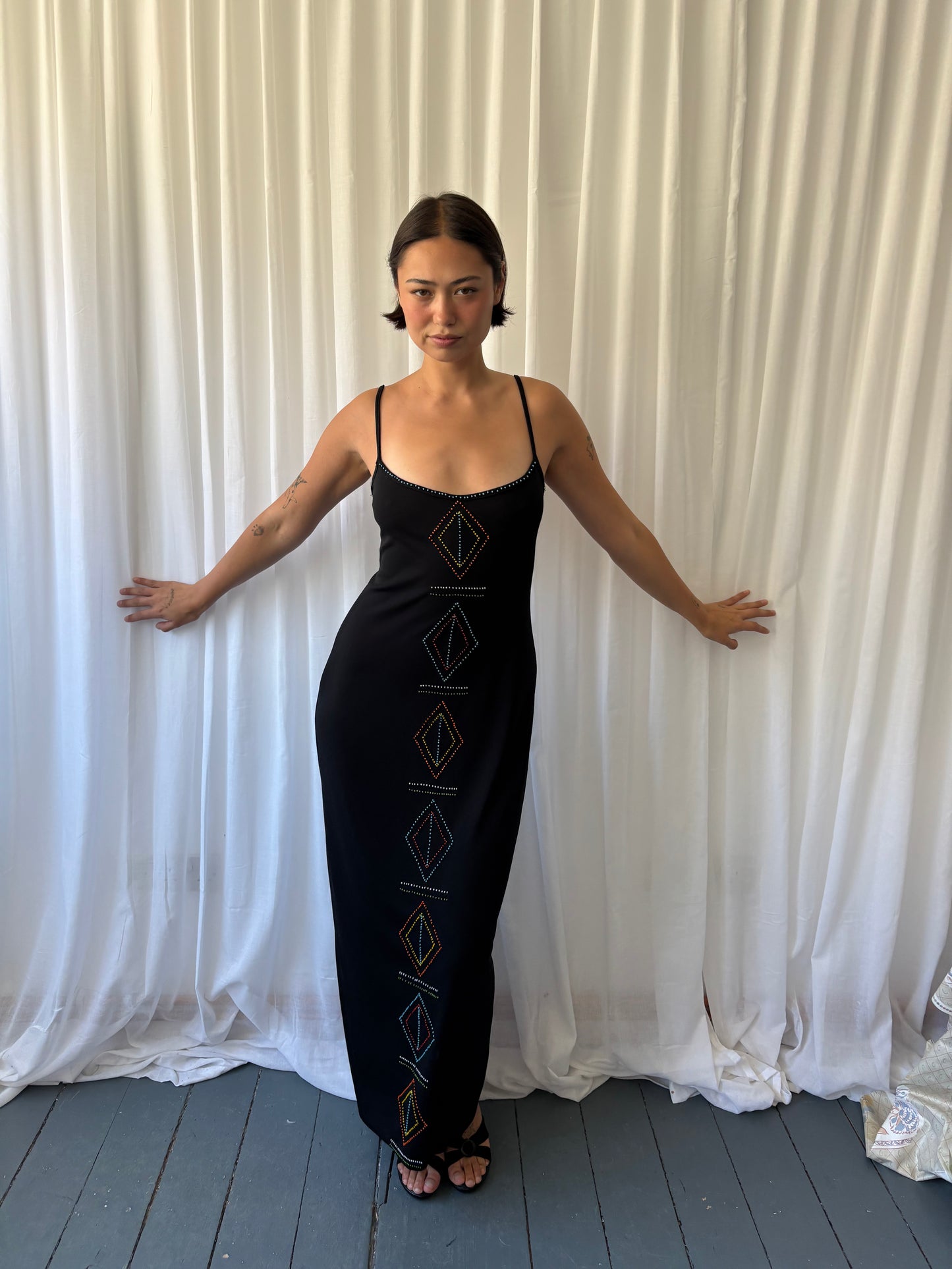 Karen Millen Black Beaded Dress