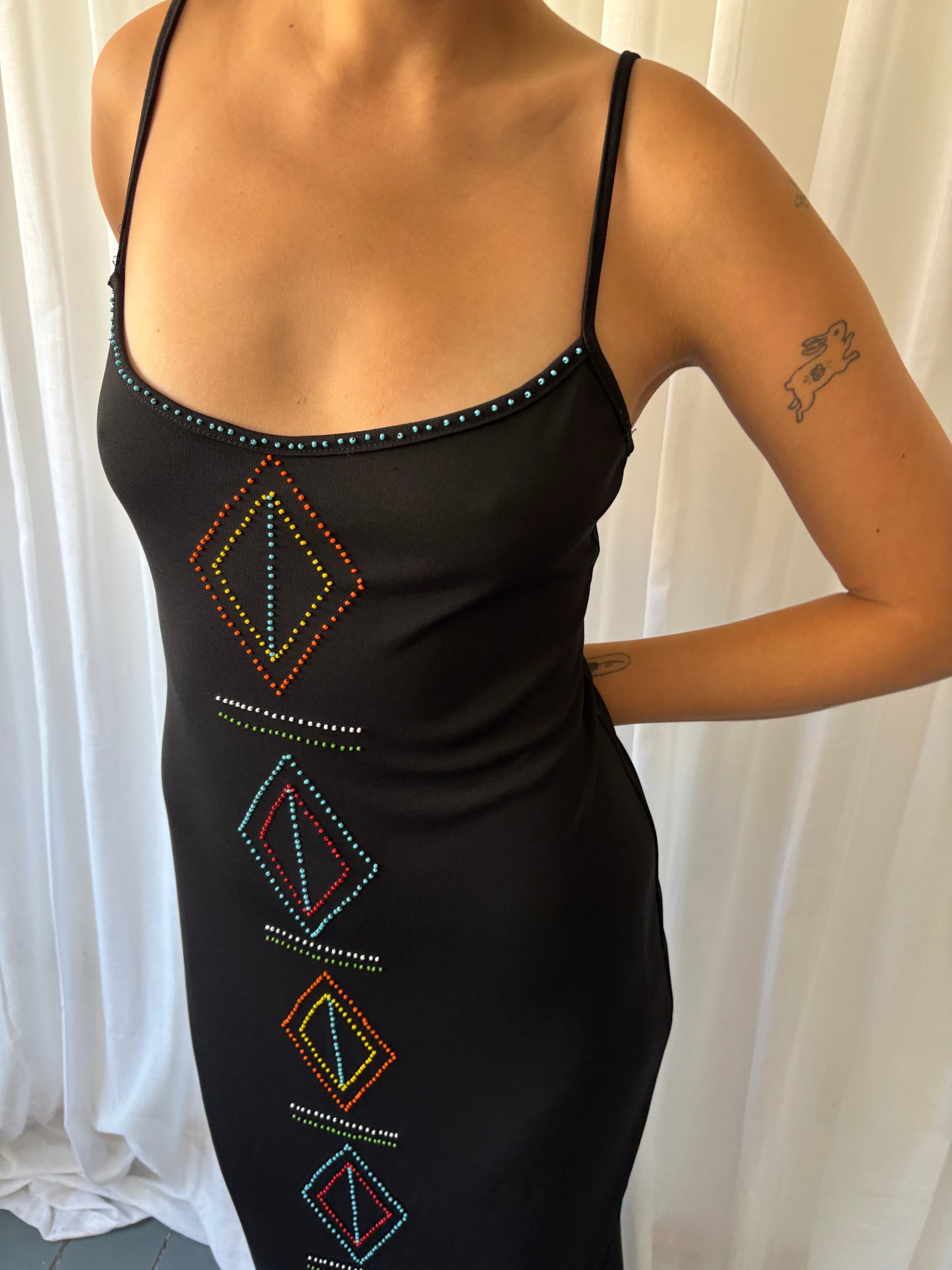 Karen Millen Black Beaded Dress
