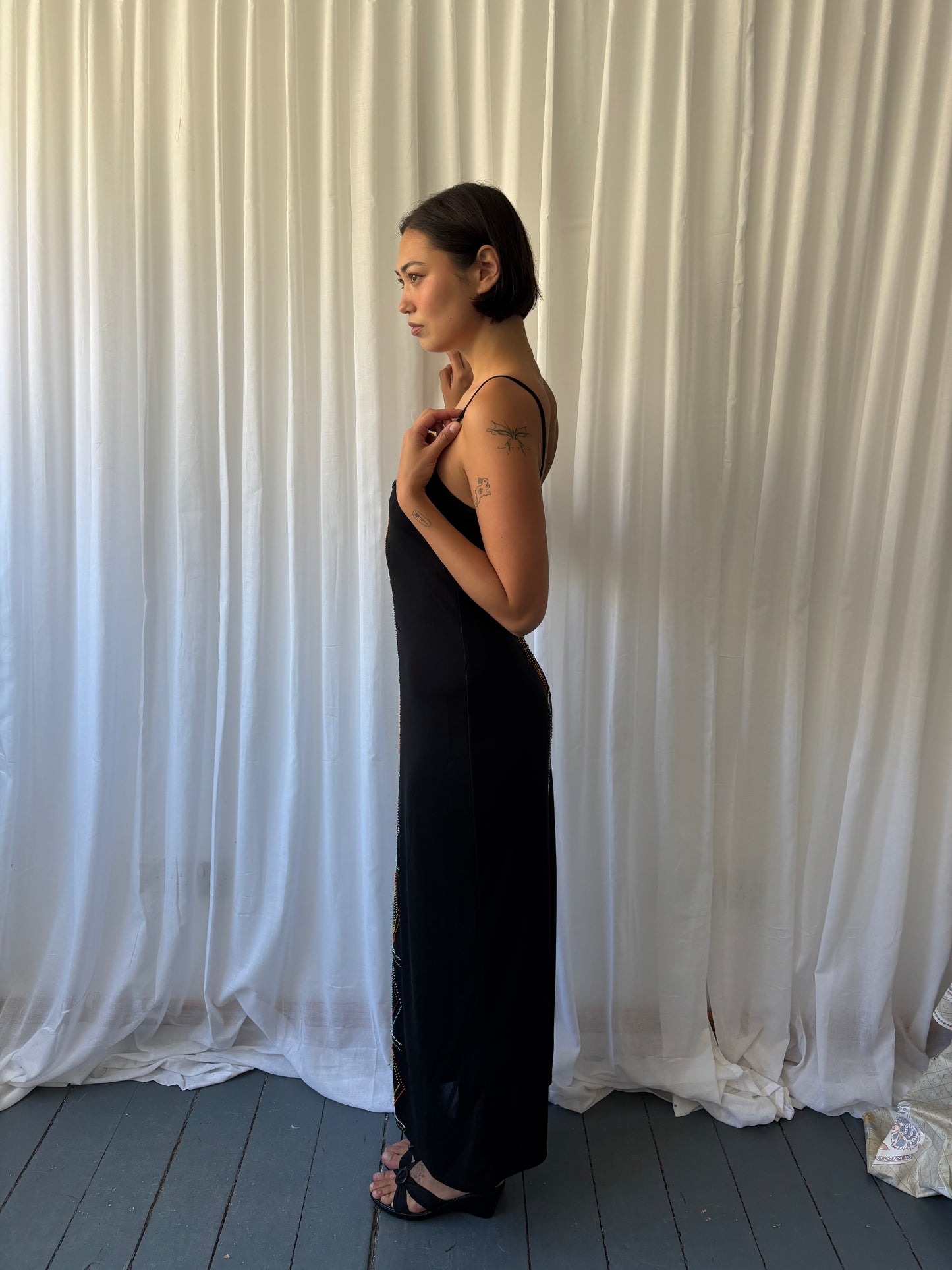 Karen Millen Black Beaded Dress