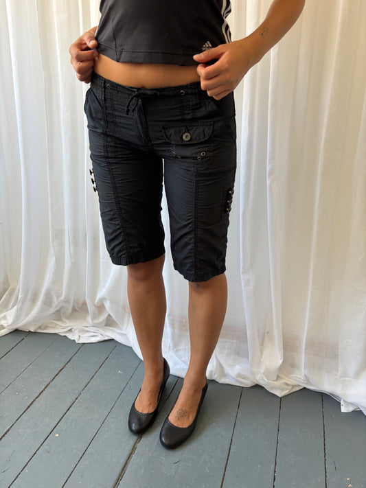 Vintage Black Cargo Shorts