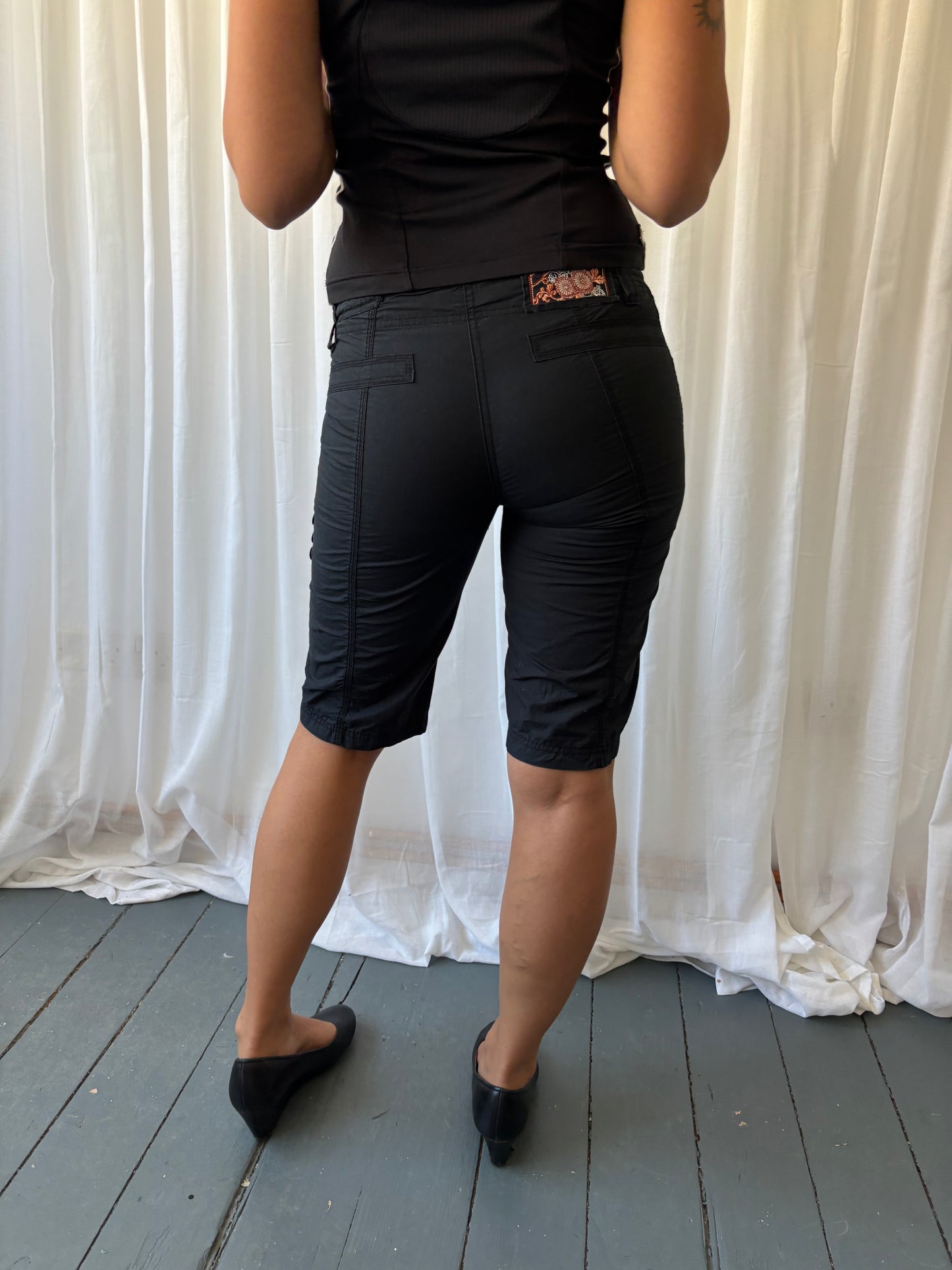 Vintage Black Cargo Shorts