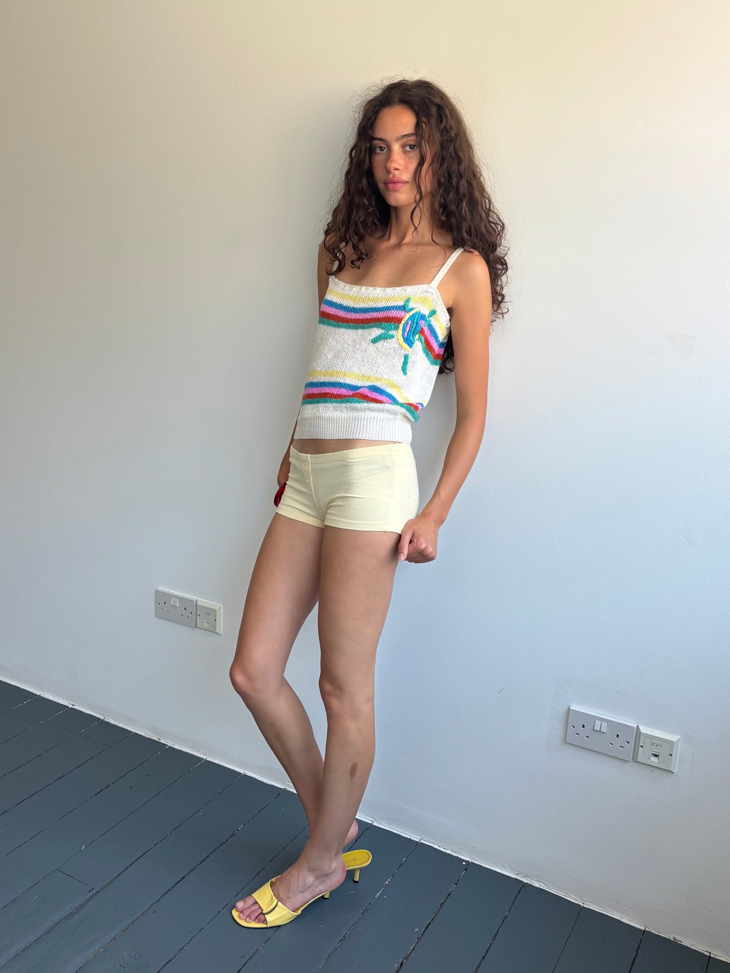 Bellino 1980s Stripe Knit Vest