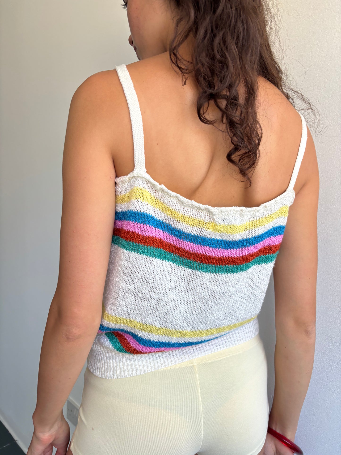 Bellino 1980s Stripe Knit Vest