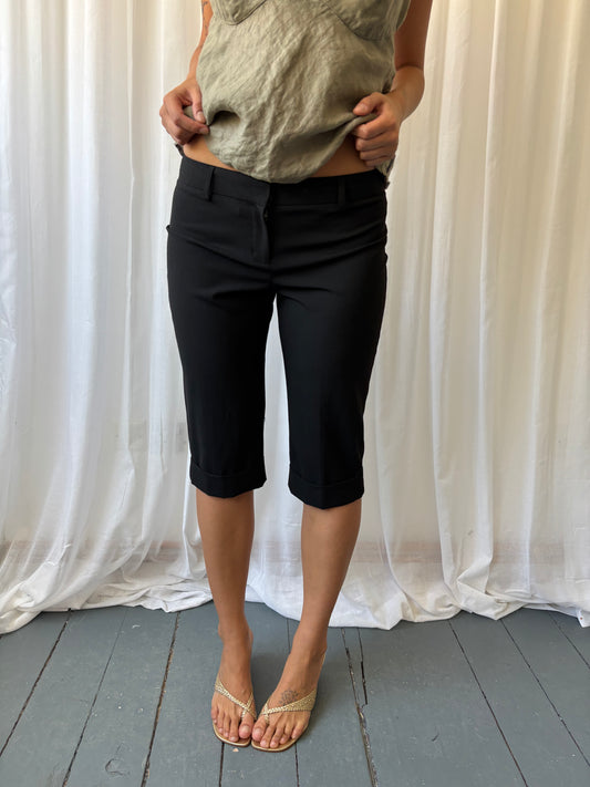 Express Black Tailored Capris