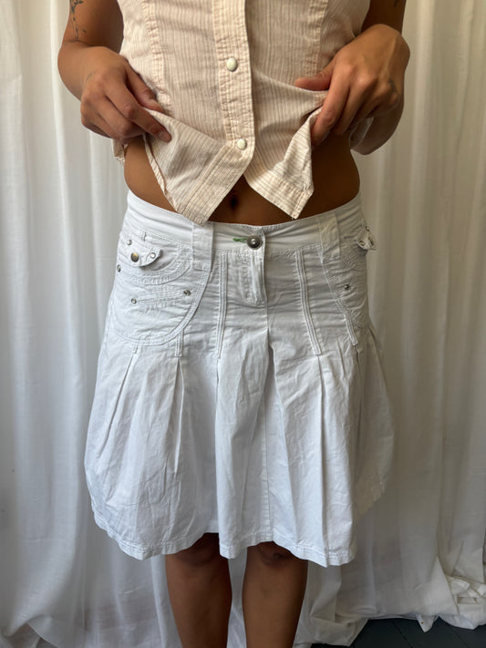 Vintage White Midi skirt
