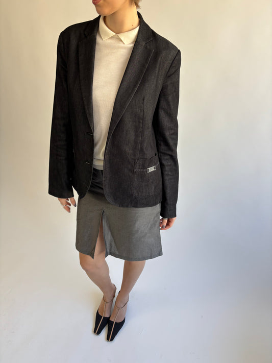 Calvin Klein Grey Denim Blazer