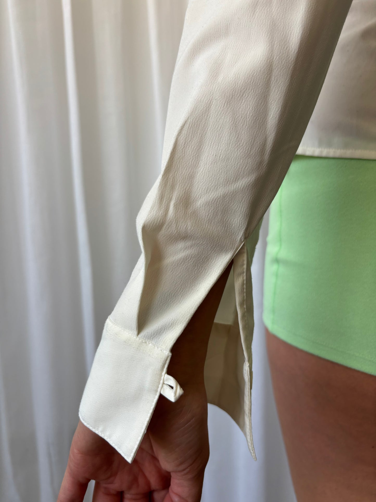 Vintage Cream Wrap Top