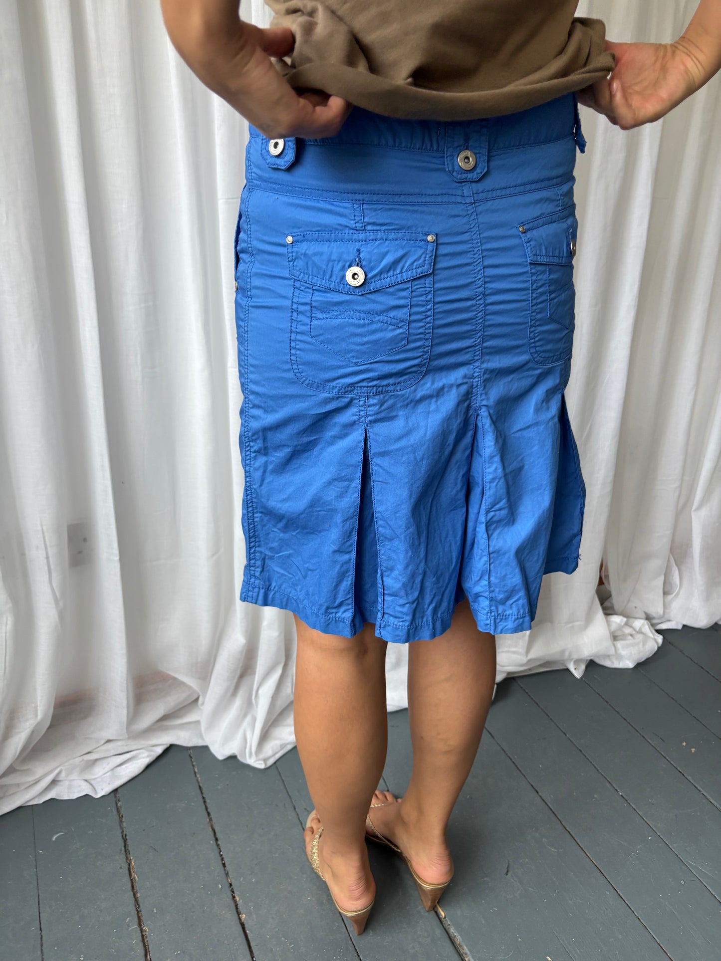 Vintage Blue Midi Skirt