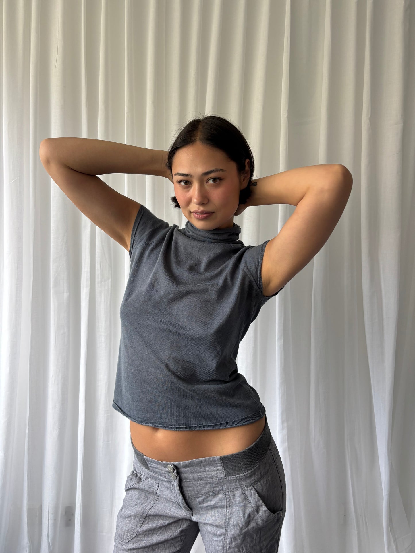 Max Mara Grey Knit Top