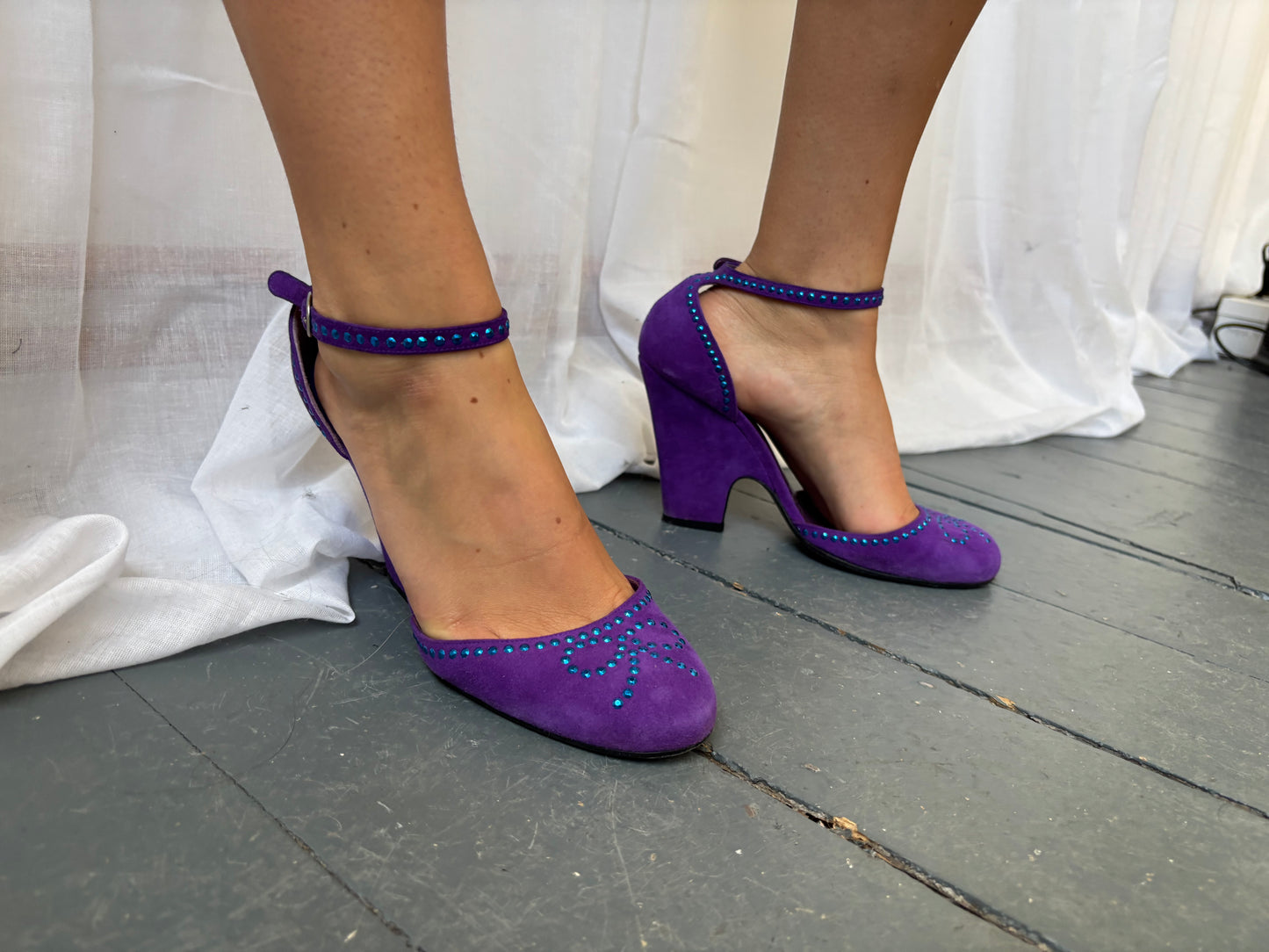 Marc Jacobs Purple Suede Heels