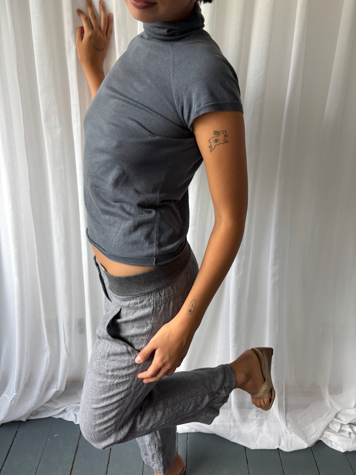 Max Mara Grey Knit Top