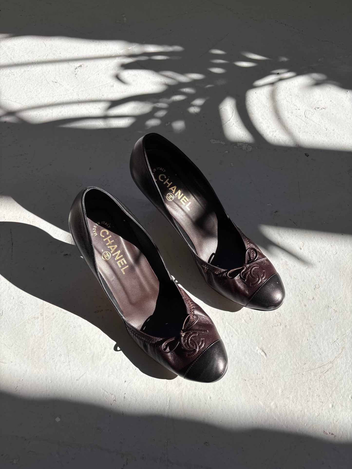 Chanel Brown Leather Pumps