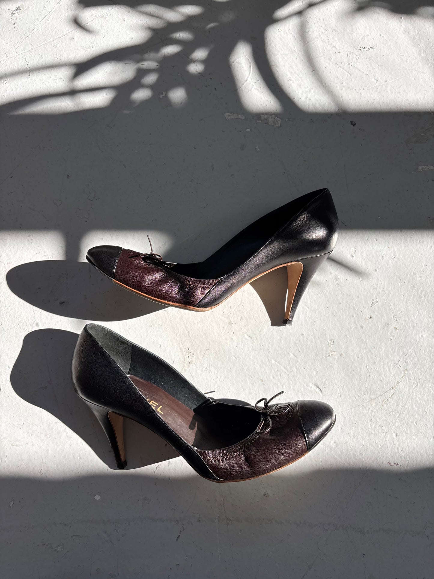Chanel Brown Leather Pumps