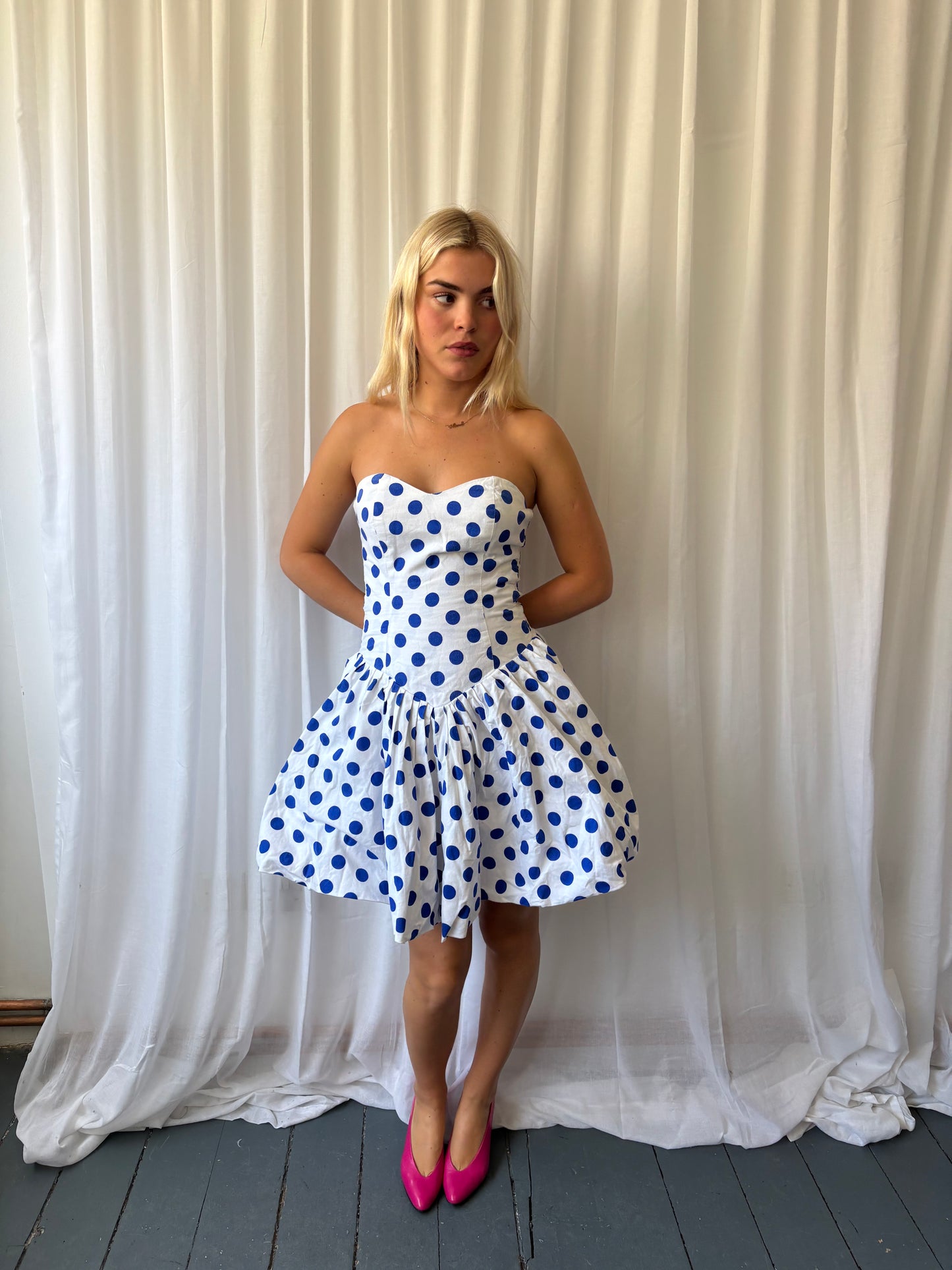 Etam 80s Polka Dot Dress