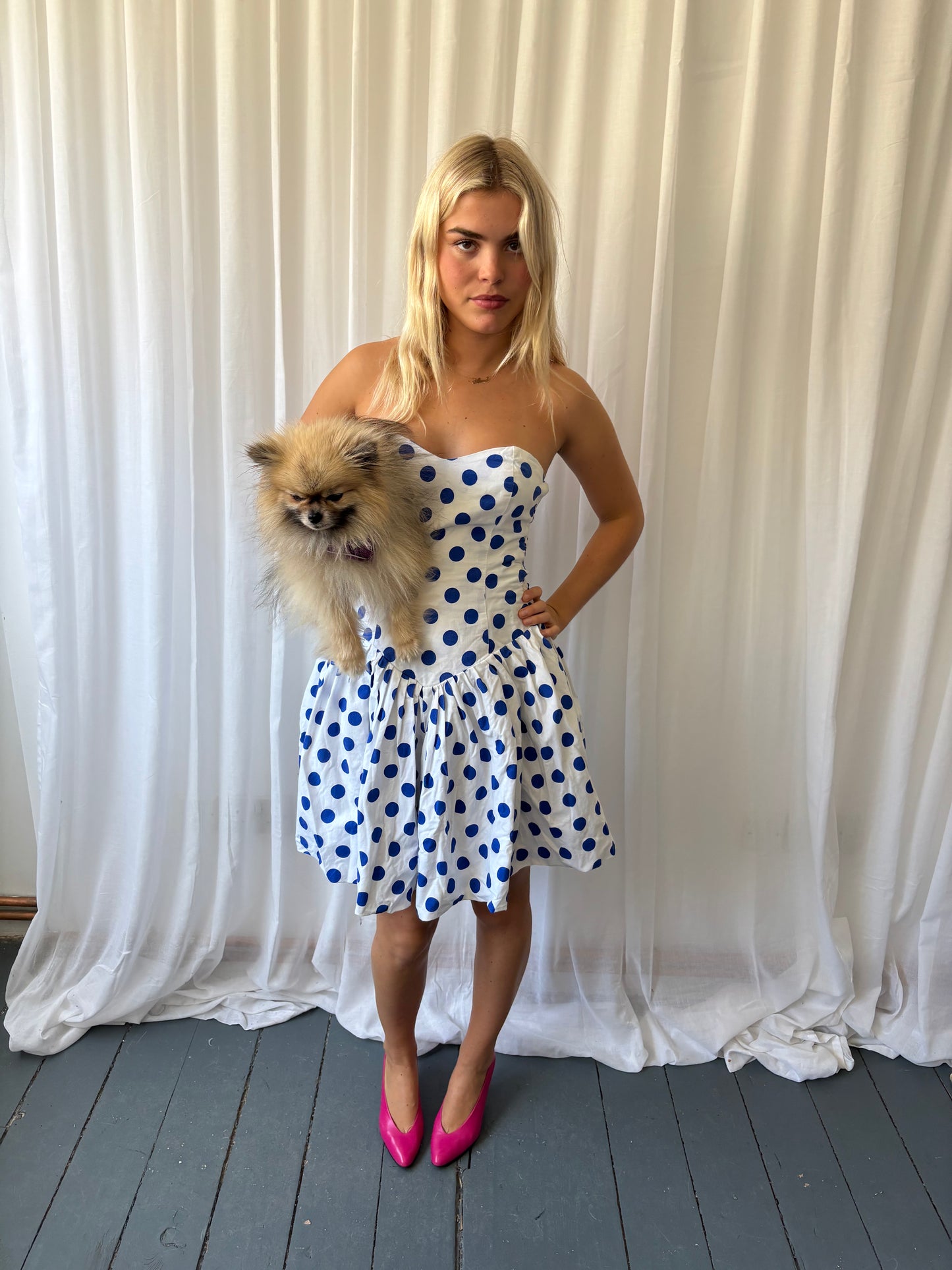 Etam 80s Polka Dot Dress