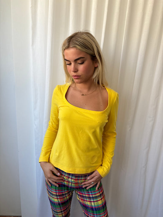 Versace Yellow Long Sleeve T-shirt