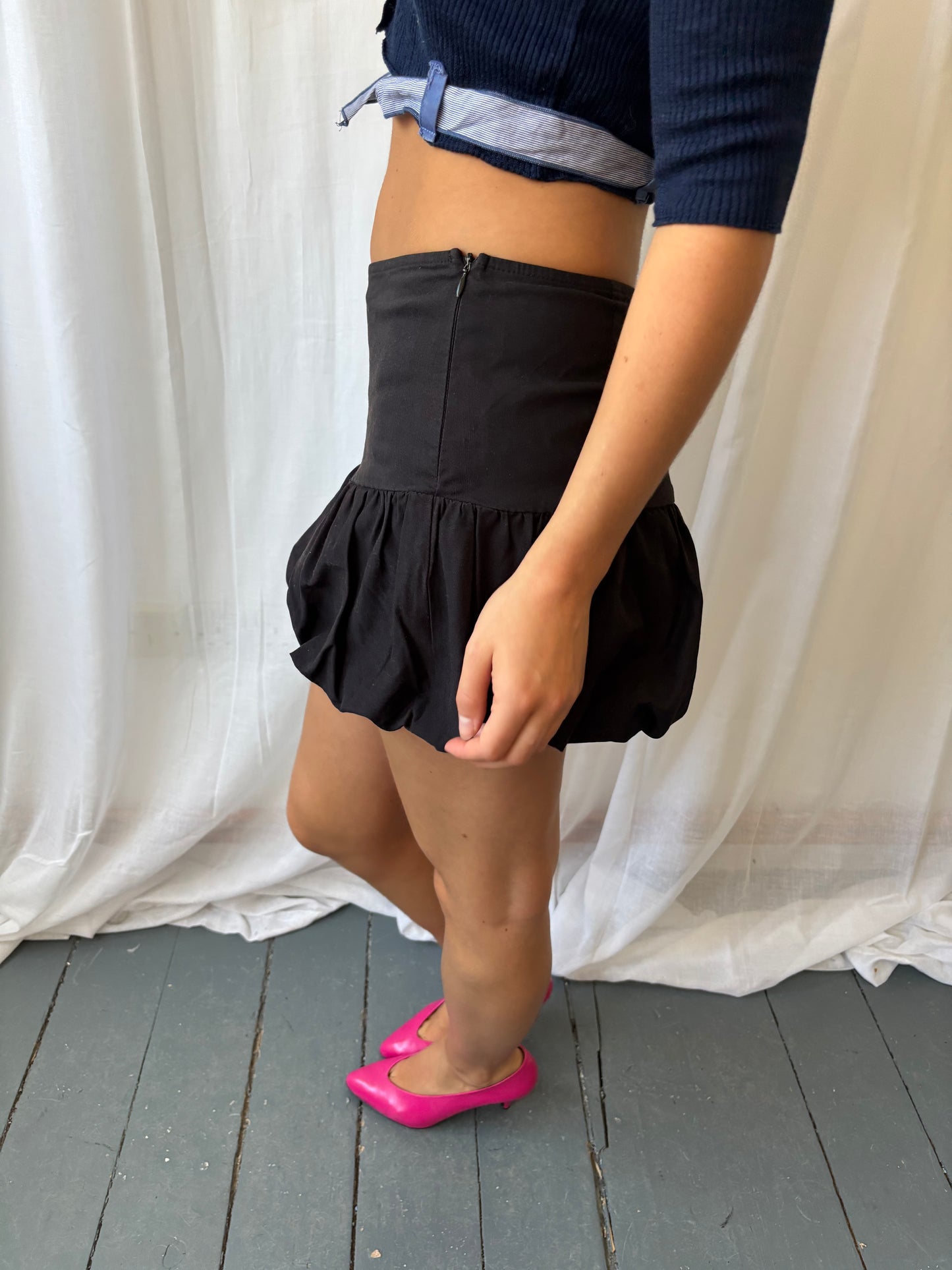 Vintage Black Bubble Skirt