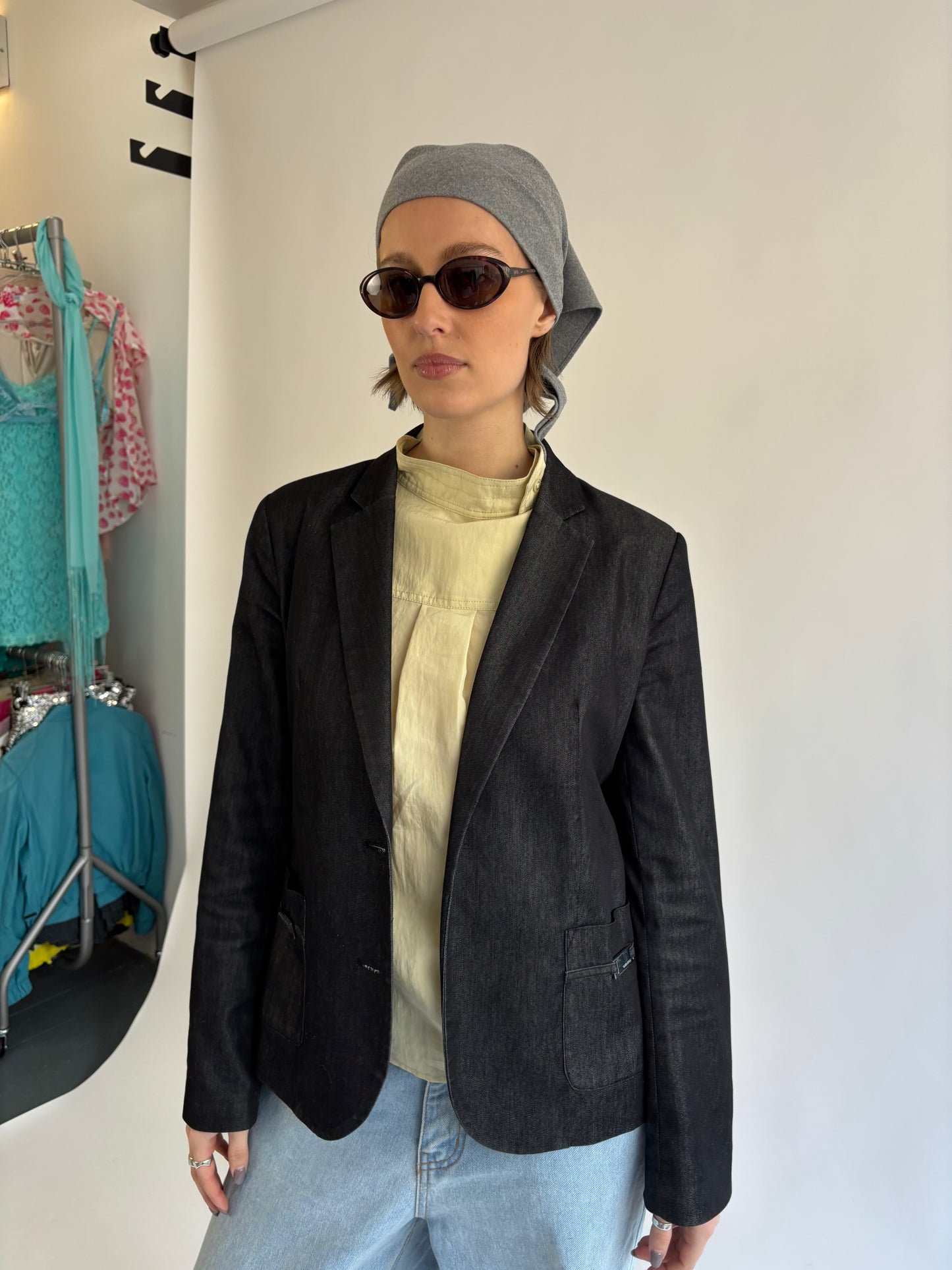 Calvin Klein Grey Denim Blazer